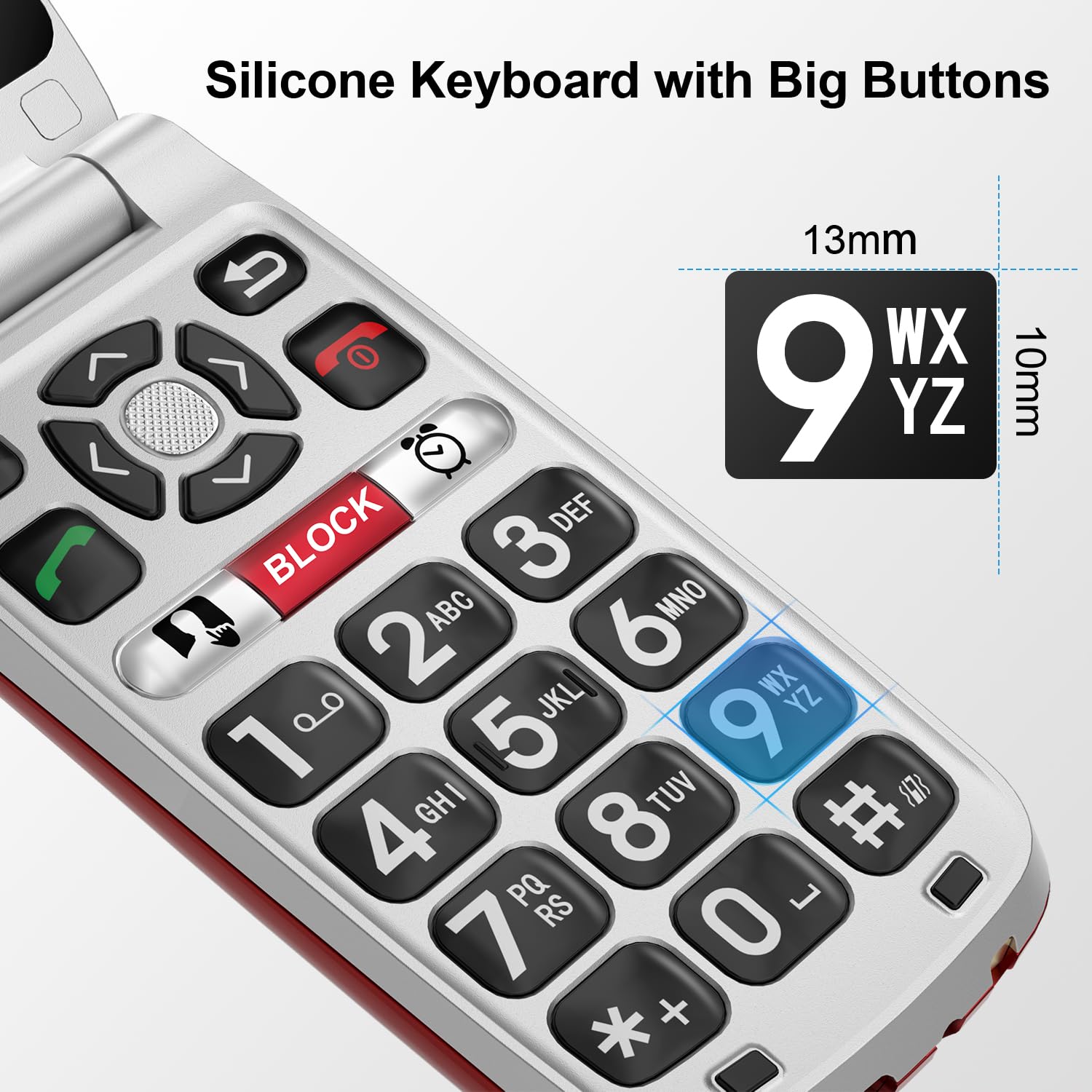 Easyfone Prime-A1 Pro Klapphandy rot mit Notruftaste und 4G