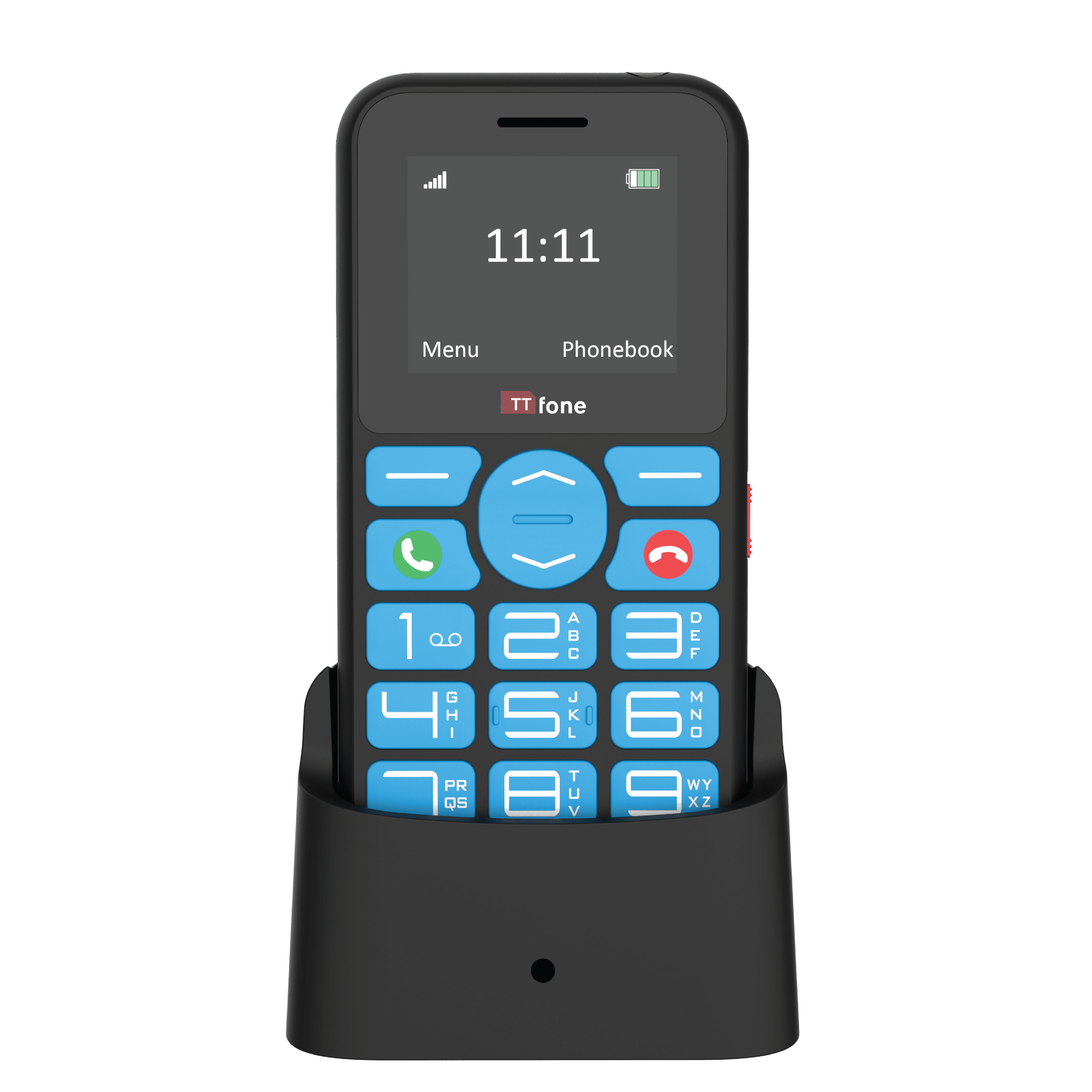 TTfone TT190 Tastenhandy mit Notruftaste Ladestation