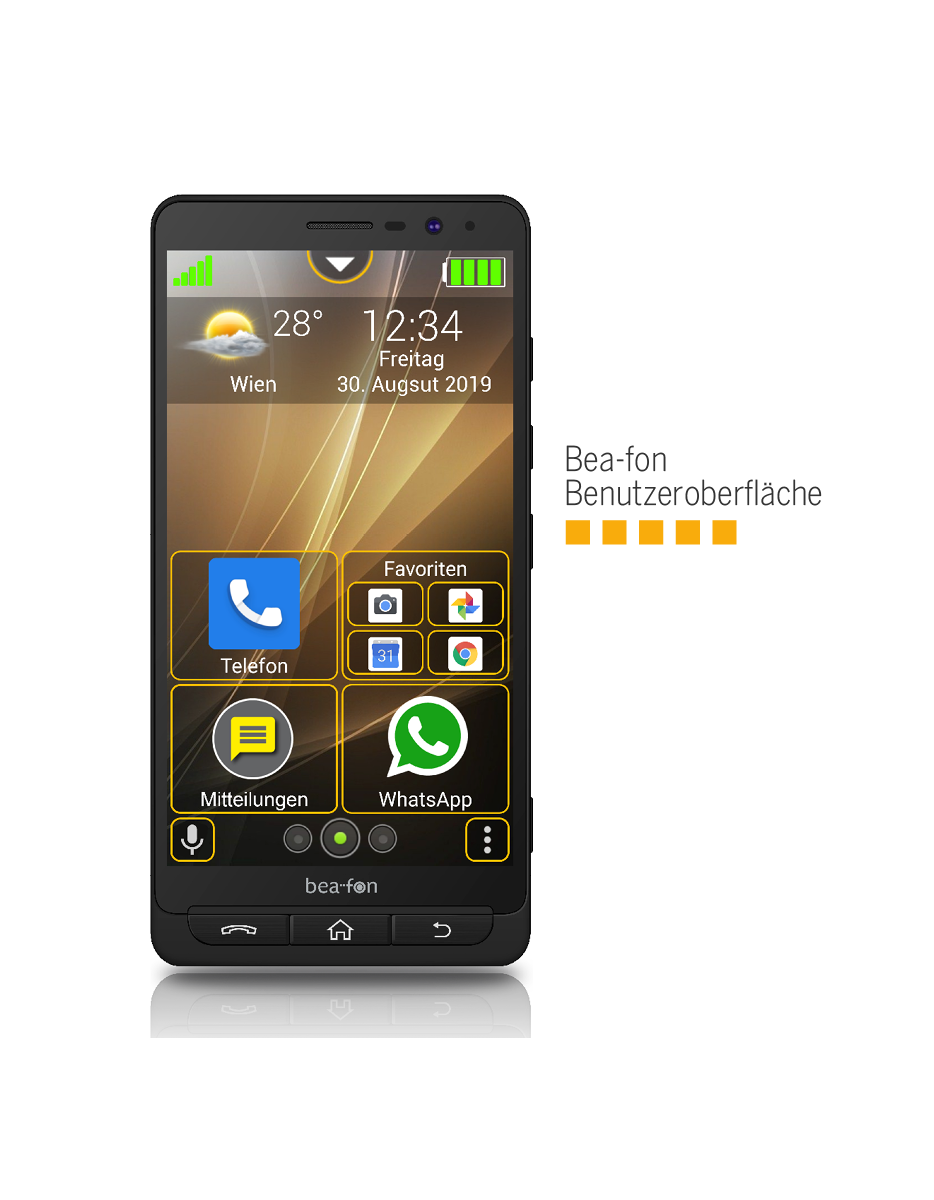Bea-fon M5 Premium Senioren Smartphone 5,5 Zoll SOS