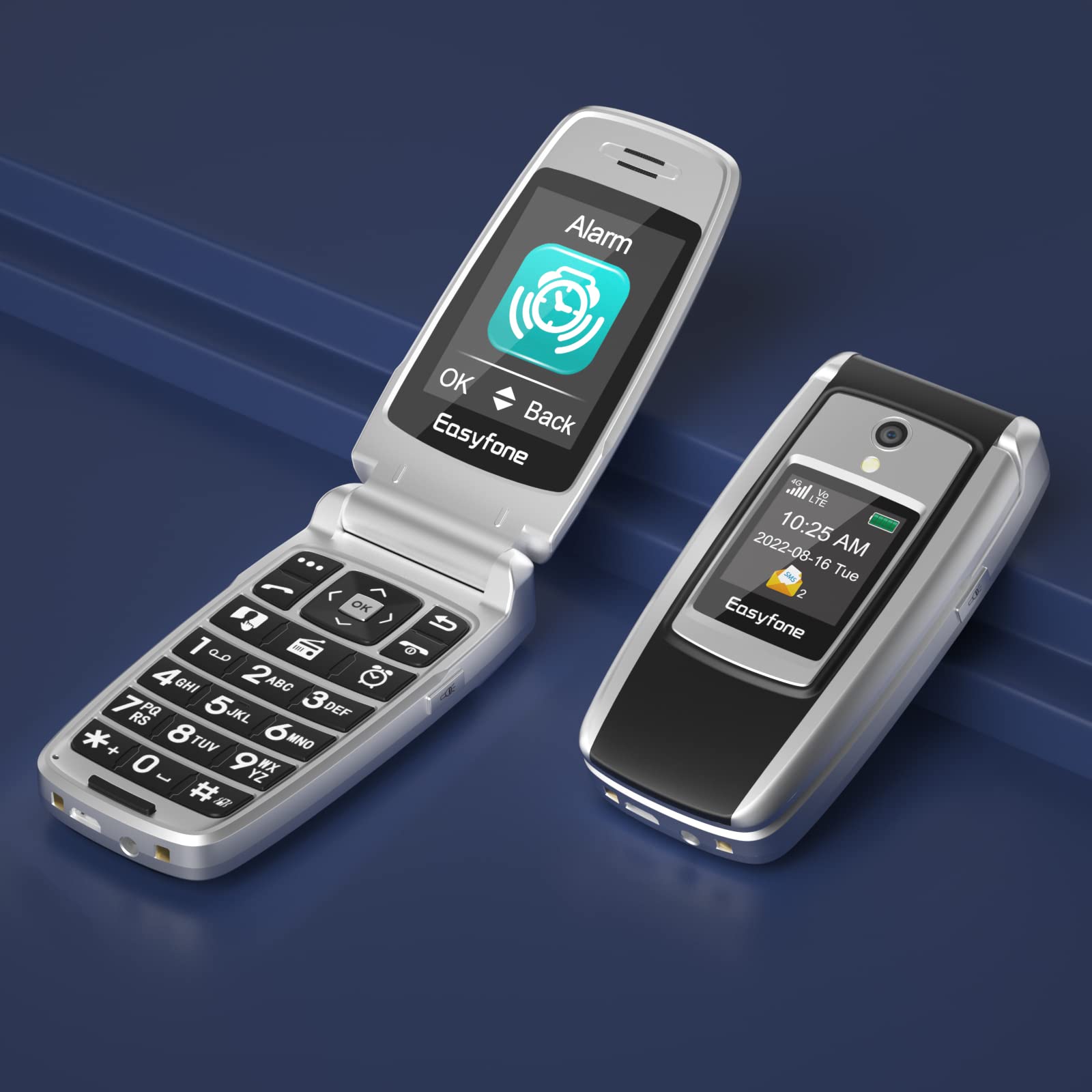 Easyfone T300 Klapphandy 4G schwarz mit Ladestation