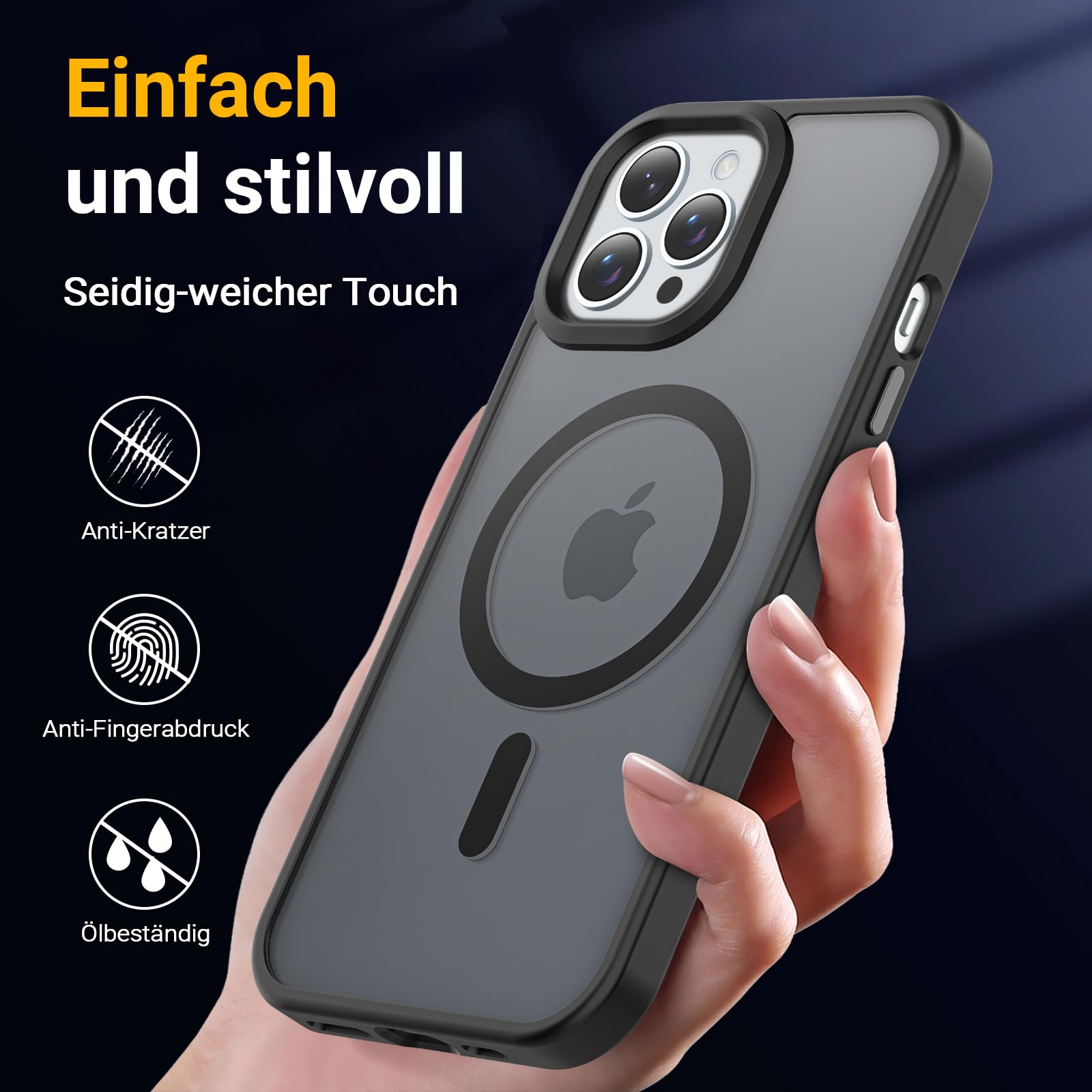 Onestyle iPhone 13 Pro Hülle schwarz MagSafe matt