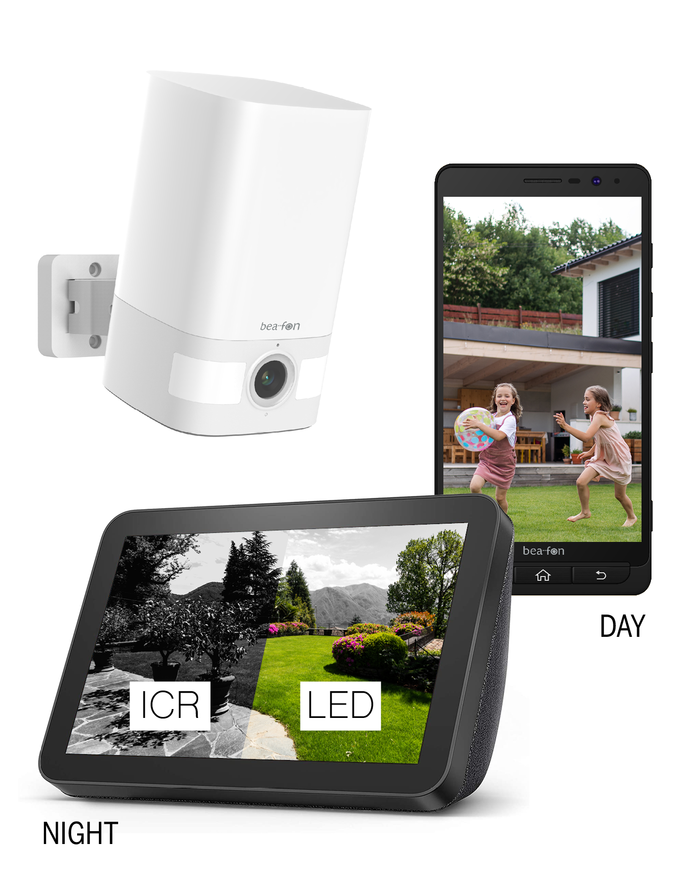 Bea-fon Smarthome Safer 4L Überwachungskamera mit Licht Akku