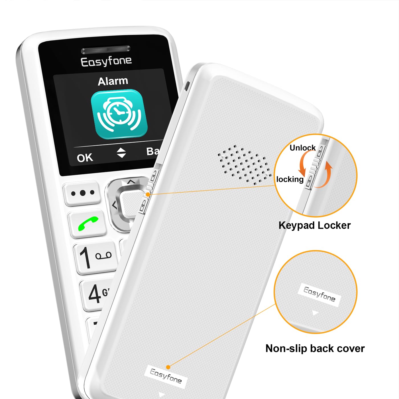 Easyfone T200 4G Tastenhandy weiß Notruftaste