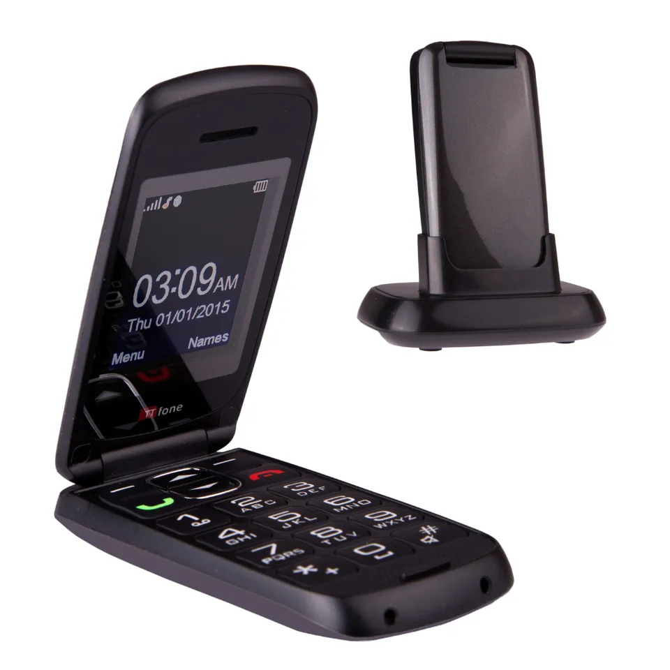 TTfone Star TT300 Klapphandy Grau mit Ladestation