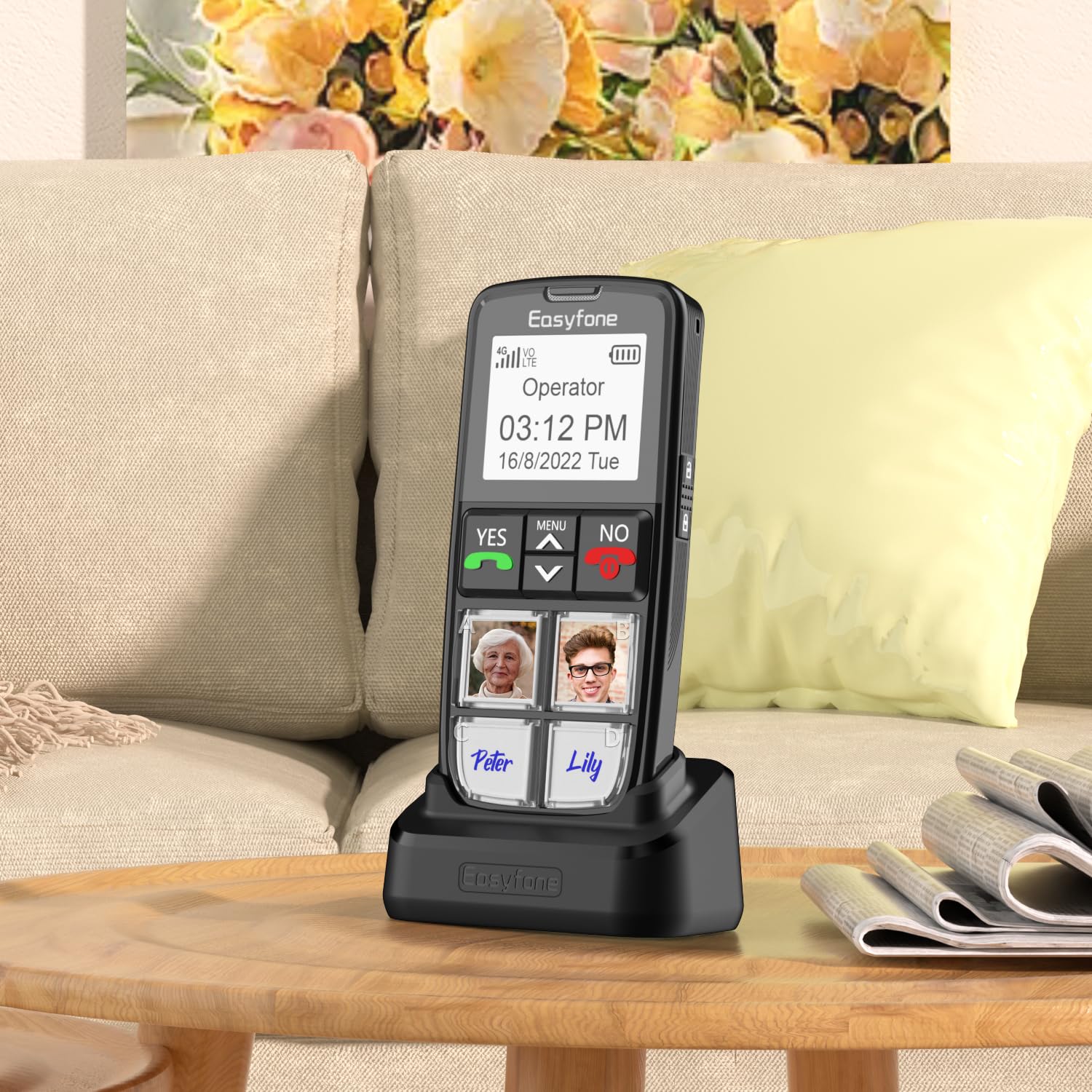 Easyfone T6 Seniorenhandy schwarz mit Bildtasten und 4G