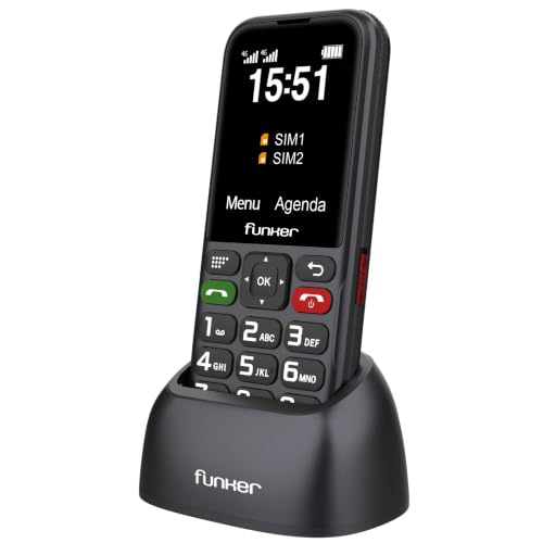 Funker Classic C180 4G Tastenhandy Schwarz mit Ladestation