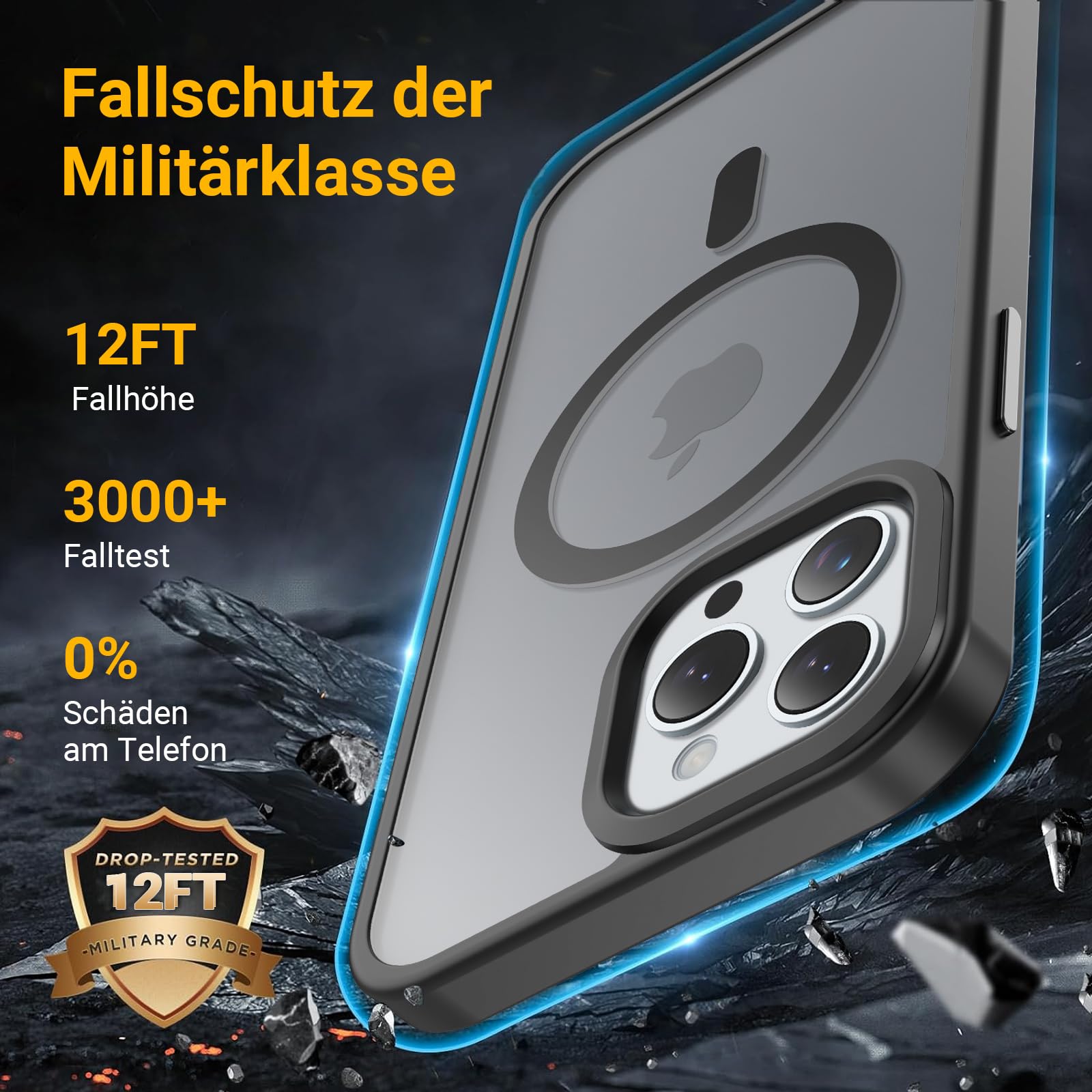 Onestyle iPhone 13 Pro Hülle schwarz MagSafe matt