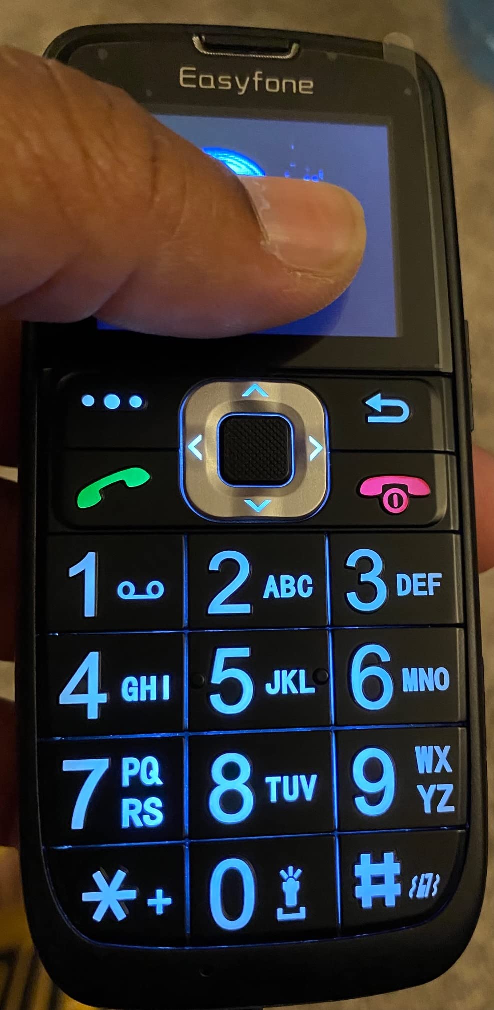 Easyfone Prime-A6 4G Tastenhandy Schwarz mit Ladestation