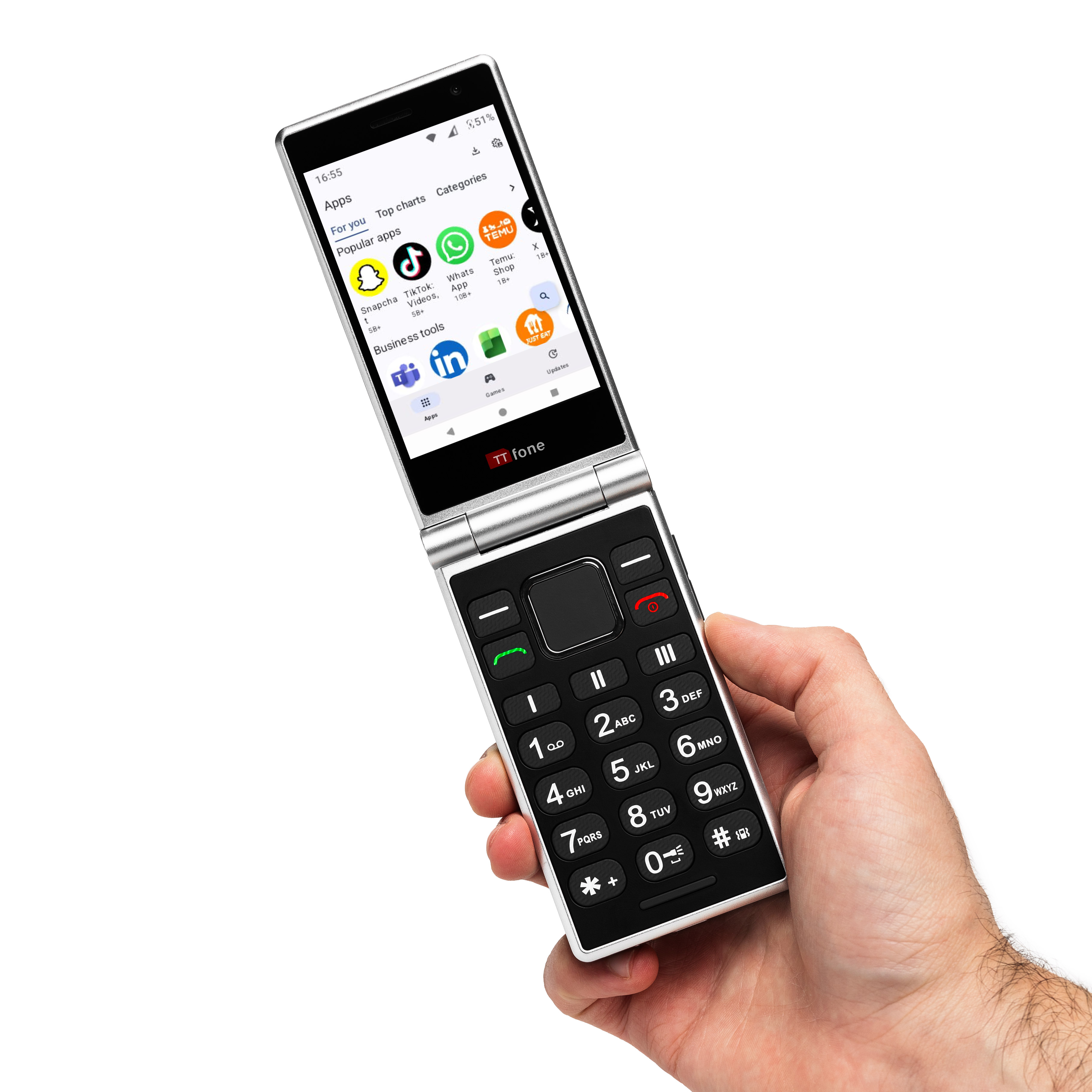 TTfone TT990 Seniorenhandy Notruftaste Hörgerät-kompatibel
