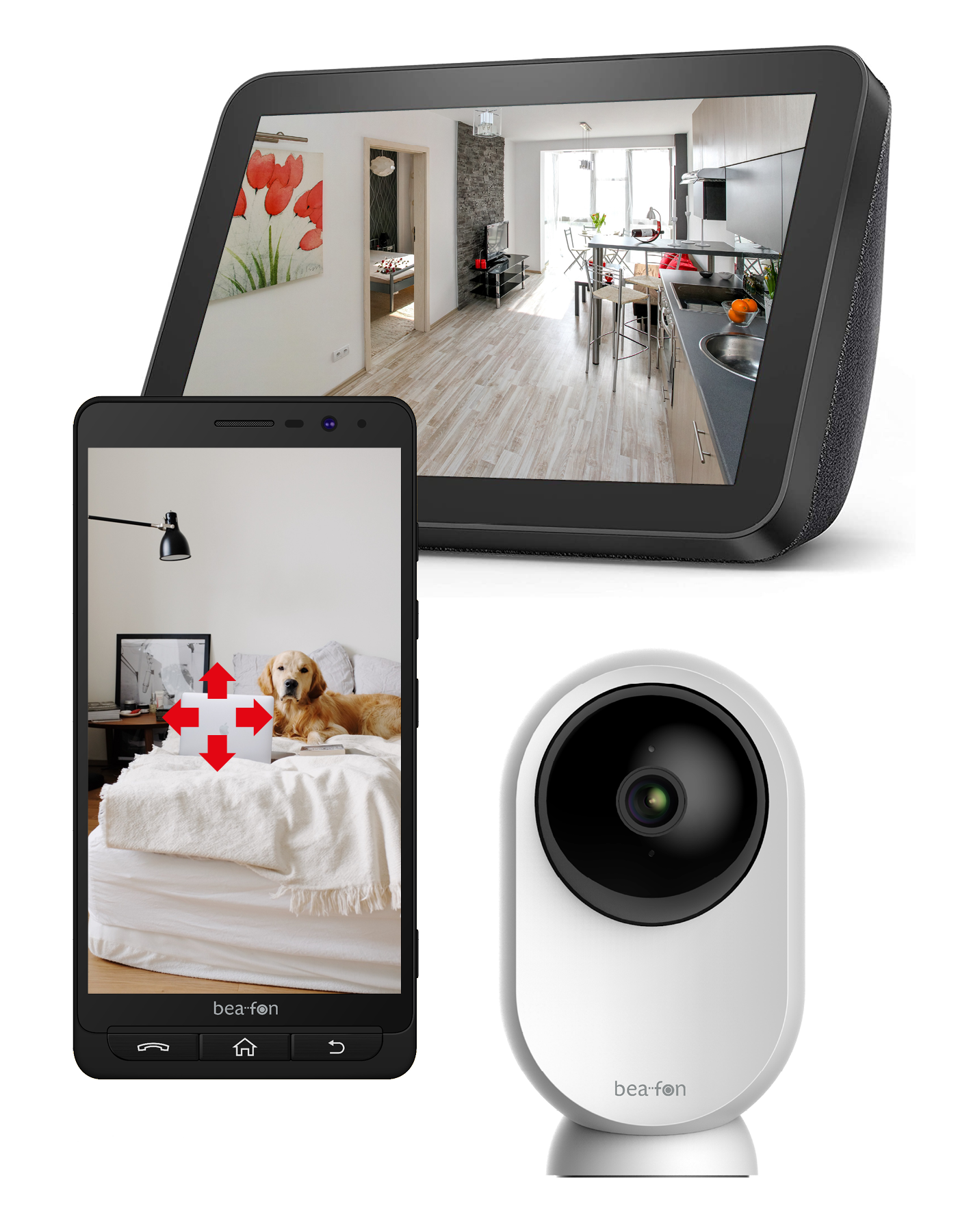 Bea-fon TRACER 2T Überwachungskamera 360 Grad WLAN