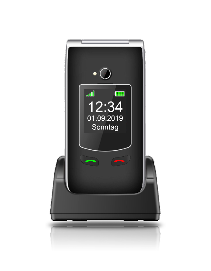 Bea-fon Silver Line SL595plus Klapphandy mit Ladestation
