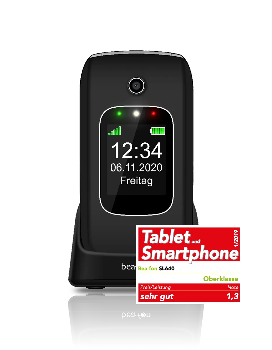 Bea-fon Silver Line SL640 Tastenhandy XXL Display Ladestation