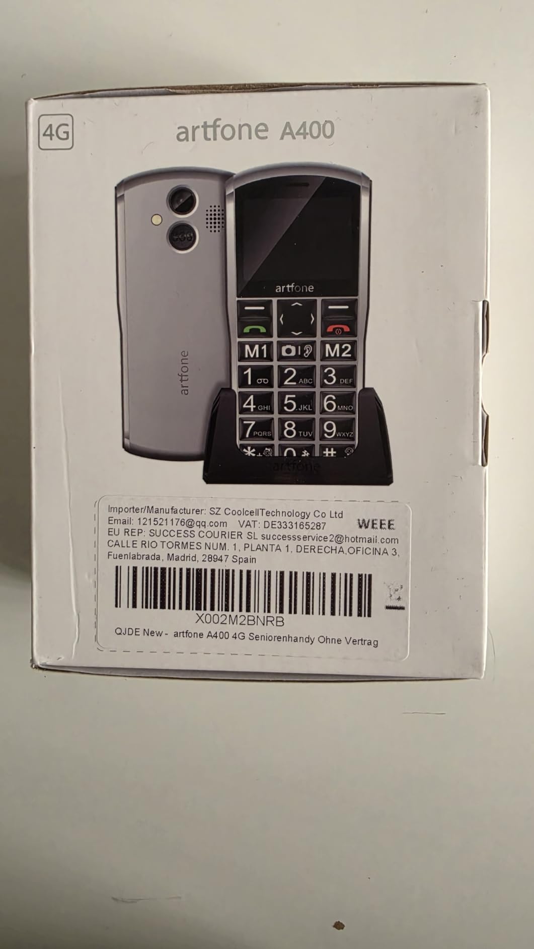 Artfone A400 Tastenhandy große Tasten 4G SOS Ladestation 1800mAh