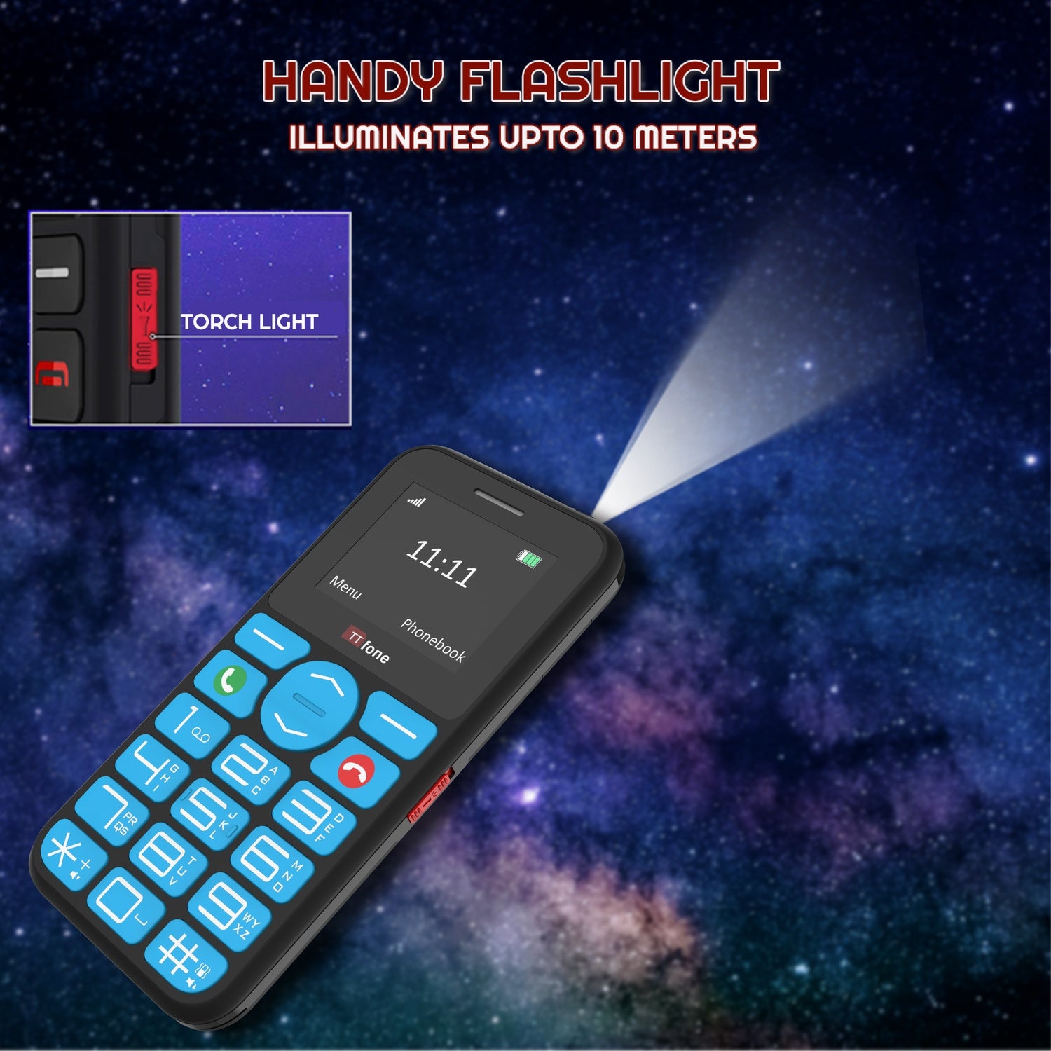 TTfone TT190 Tastenhandy mit Netzteil und Notruftaste
