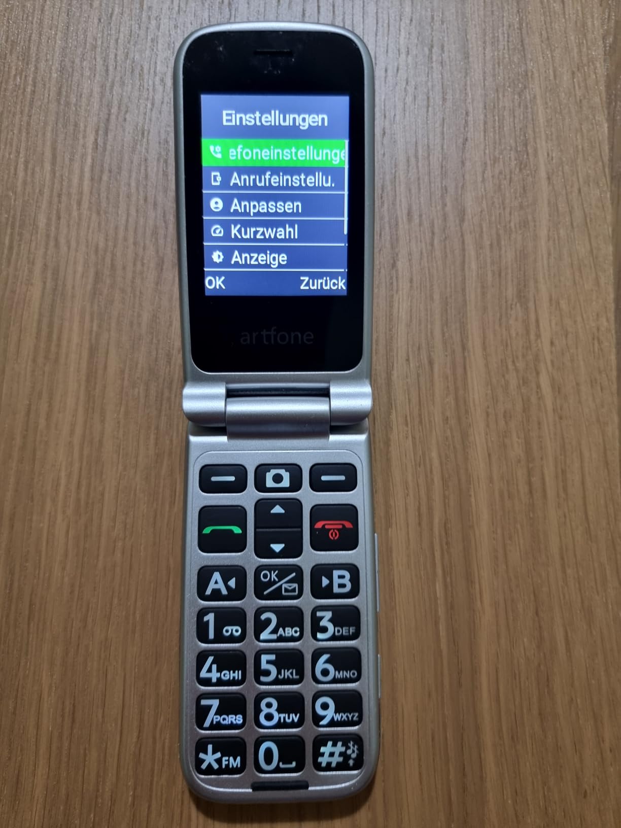 Artfone Senior G6 Klapphandy 4G grau Ladestation Notruftaste