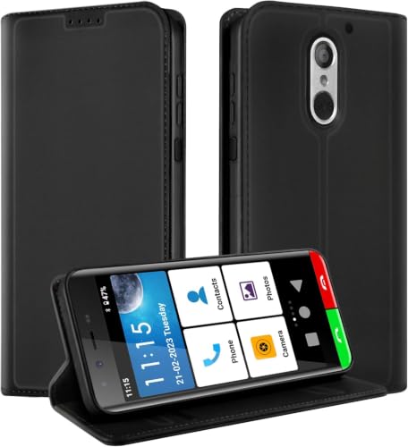 Artfone Smart_500 Handyhülle Klapphülle Schwarz Leder