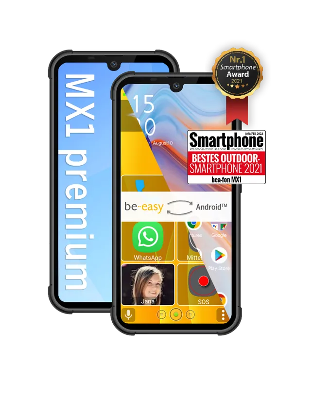 Bea-fon Smartphone MX1 premium Outdoor IP68 Notruftaste
