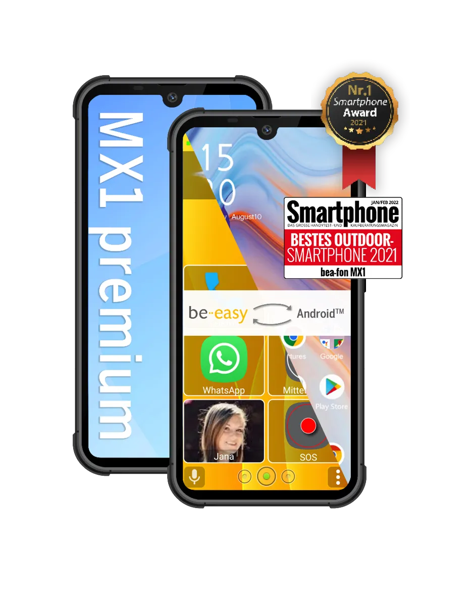 Bea-fon Smartphone MX1 premium Outdoor IP68 Notruftaste