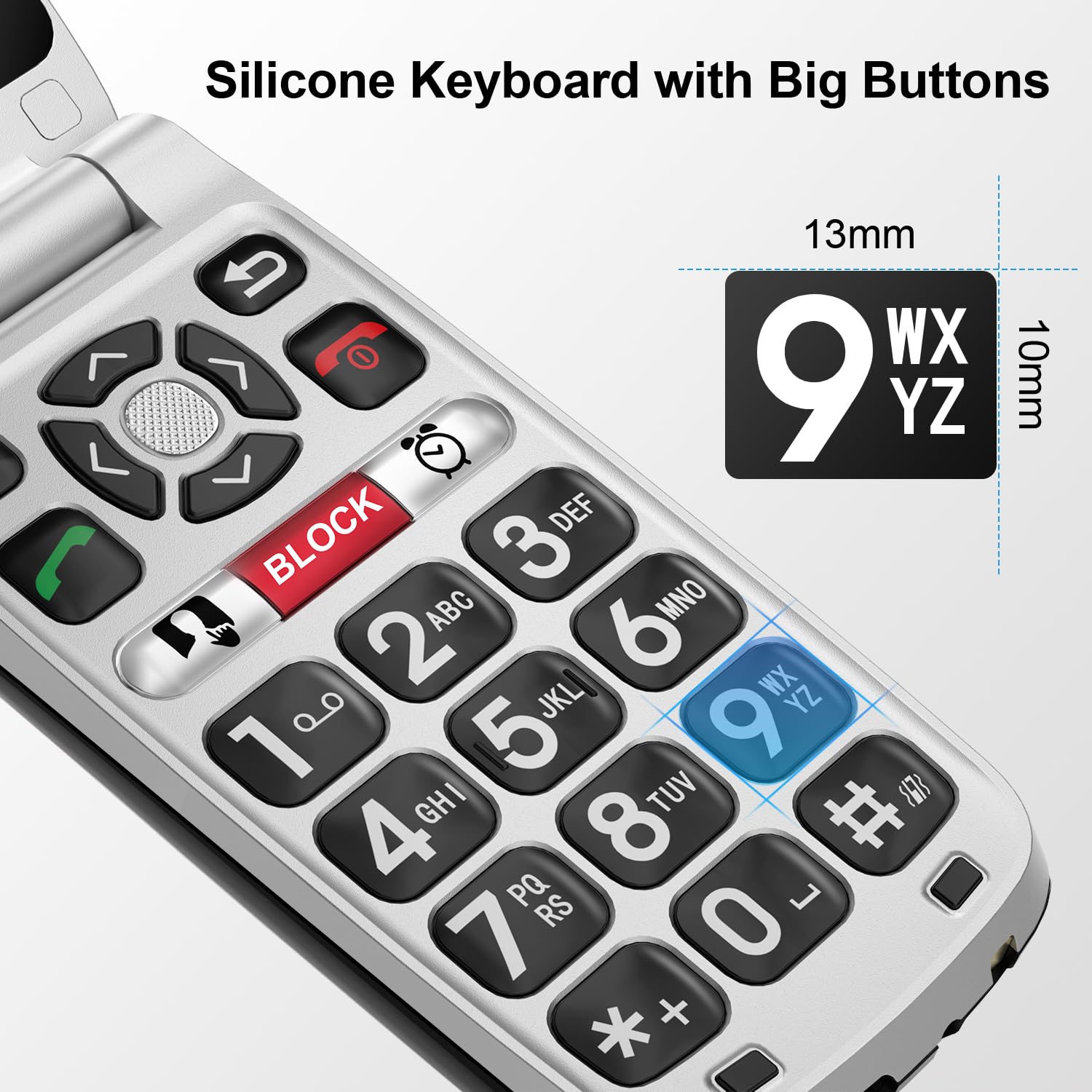Easyfone Prime-A1 Pro Klapphandy mit Ladestation und SOS-Taste