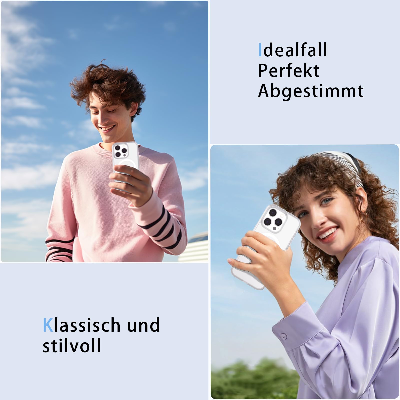 Onestyle iPhone 16 Pro Max Hülle MagSafe klar mit Folie