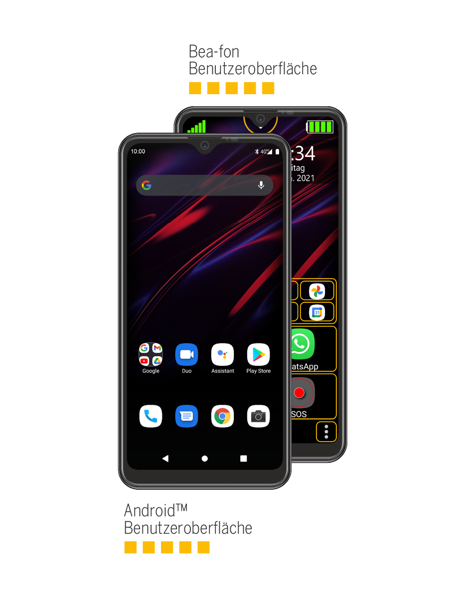 Bea-fon Smartphone M6s premium Senioren Smartphone 6,26 Zoll SOS