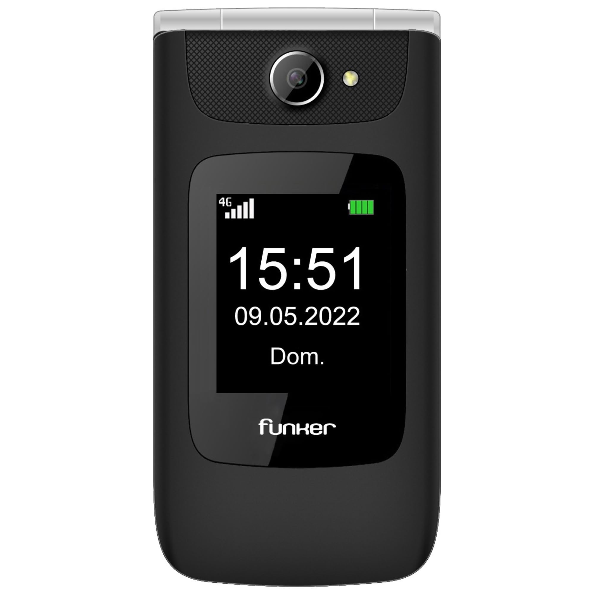 Funker Comfort C250 Klapphandy 4G Schwarz mit Ladestation