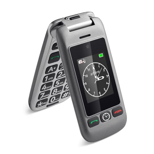 Artfone Senior G6 Klapphandy 4G grau Ladestation Notruftaste