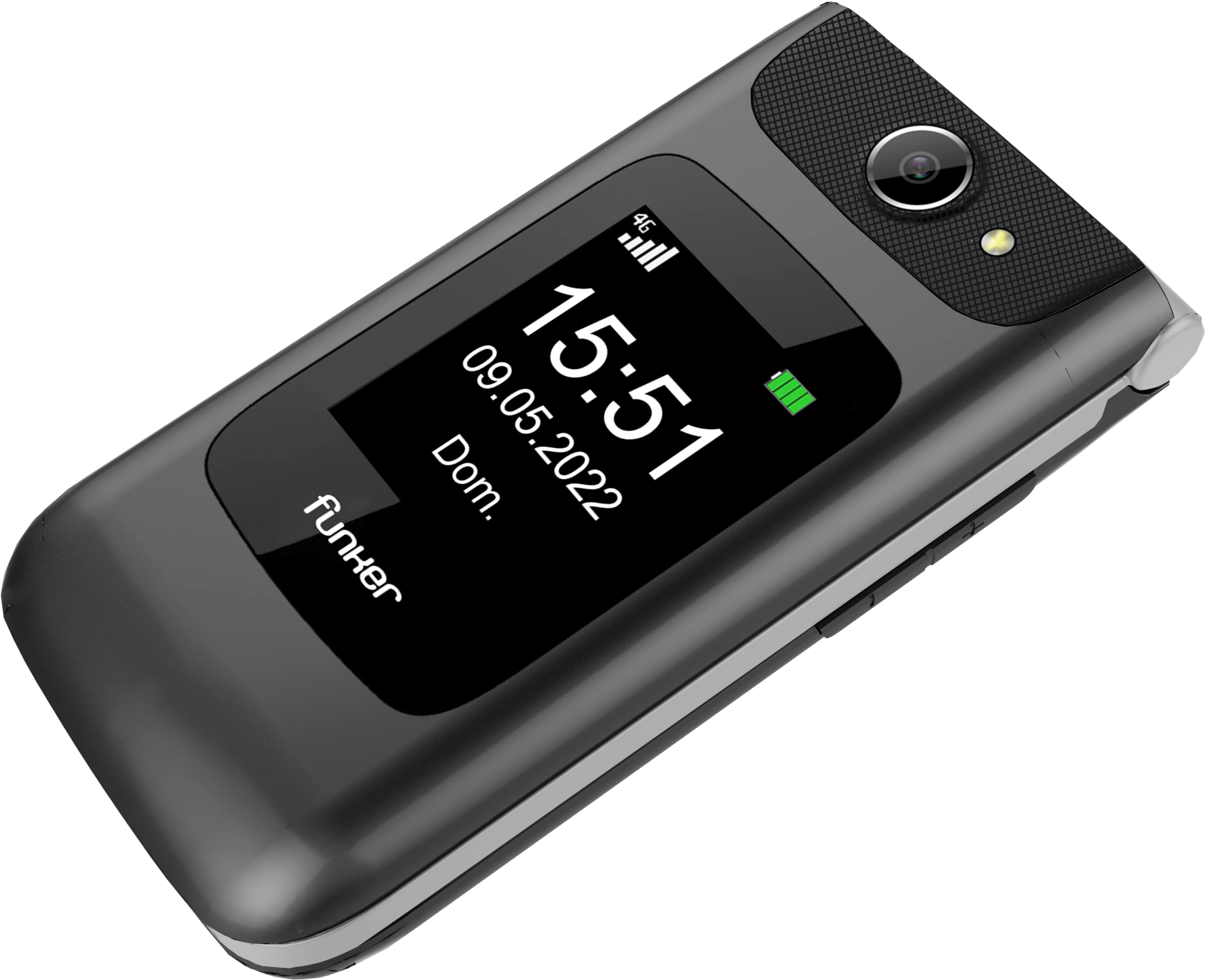 Funker C250 Comfort 4G Klapphandy mit Ladestation Notruftaste