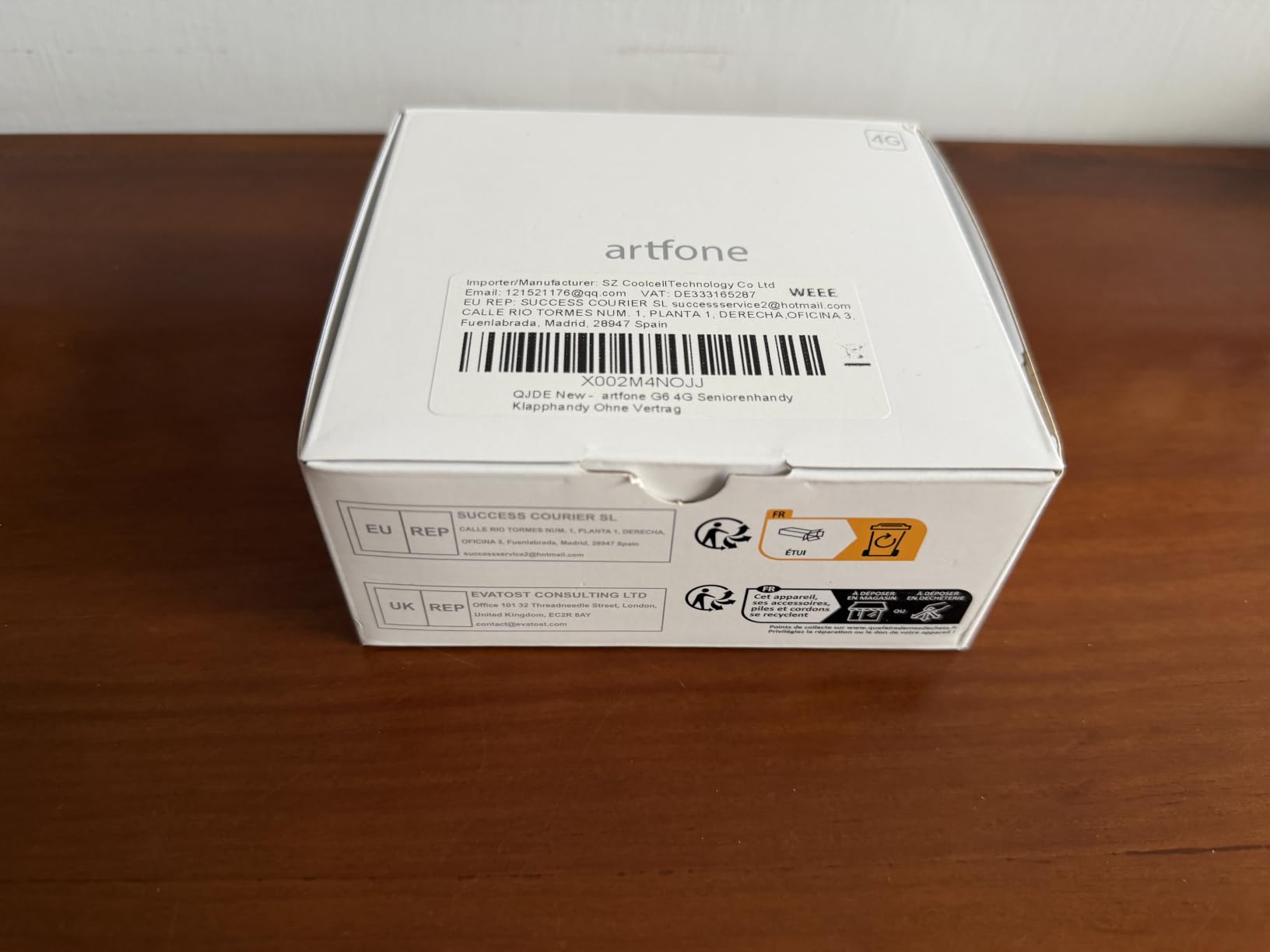 Artfone G6 Klapphandy große Tasten 4G Notruftaste Ladestation Grau