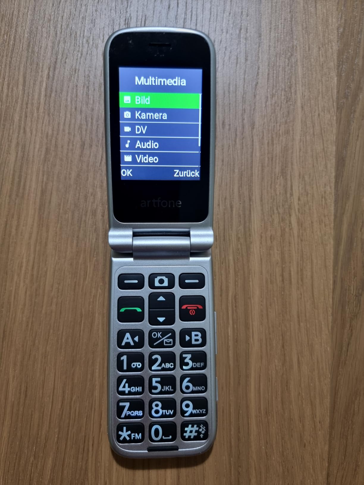 Artfone Senior G6 Klapphandy 4G grau Ladestation Notruftaste