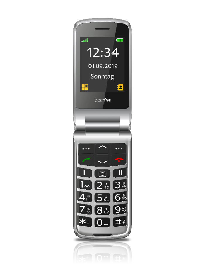 Bea-fon Silver Line SL595plus Klapphandy mit Ladestation