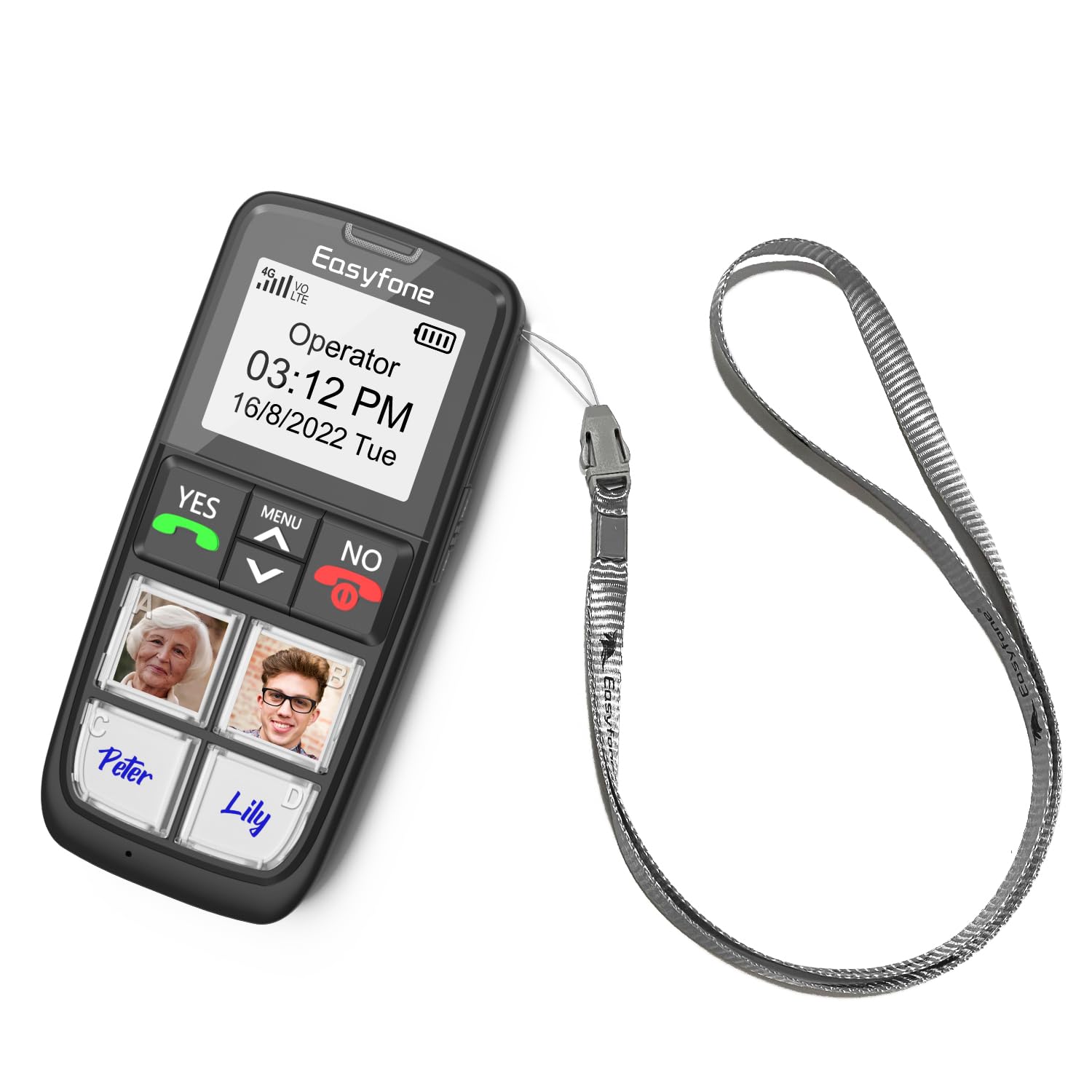 Easyfone T6 Seniorenhandy schwarz mit Bildtasten und 4G