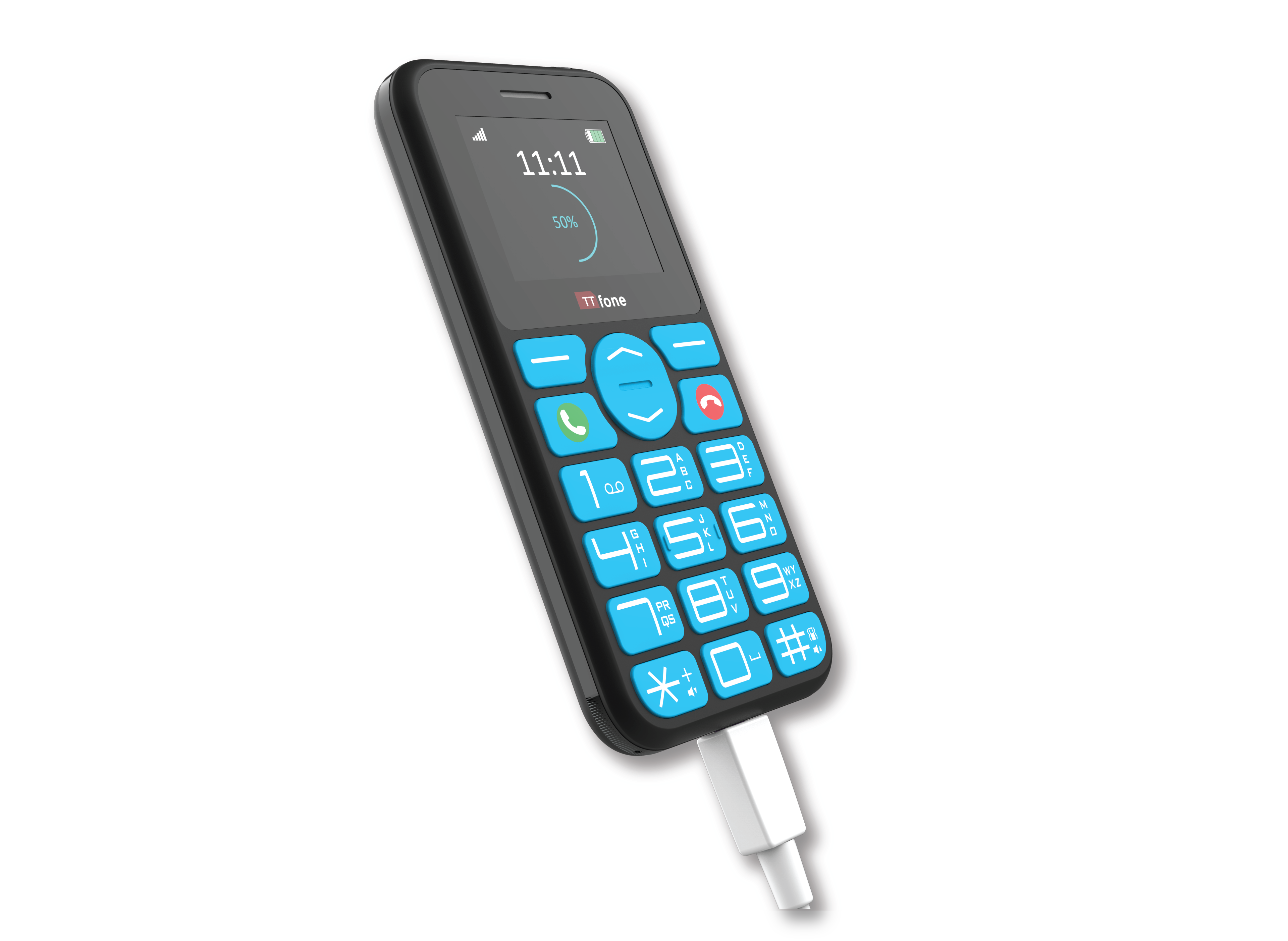 TTfone TT190 Tastenhandy mit Netzteil und Notruftaste