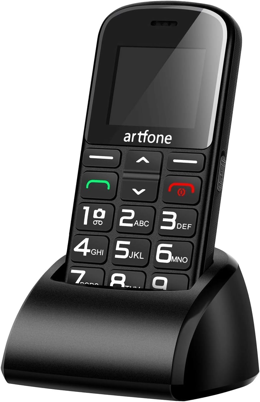 Artfone Senior CS182 Tastenhandy grau Ladestation SOS