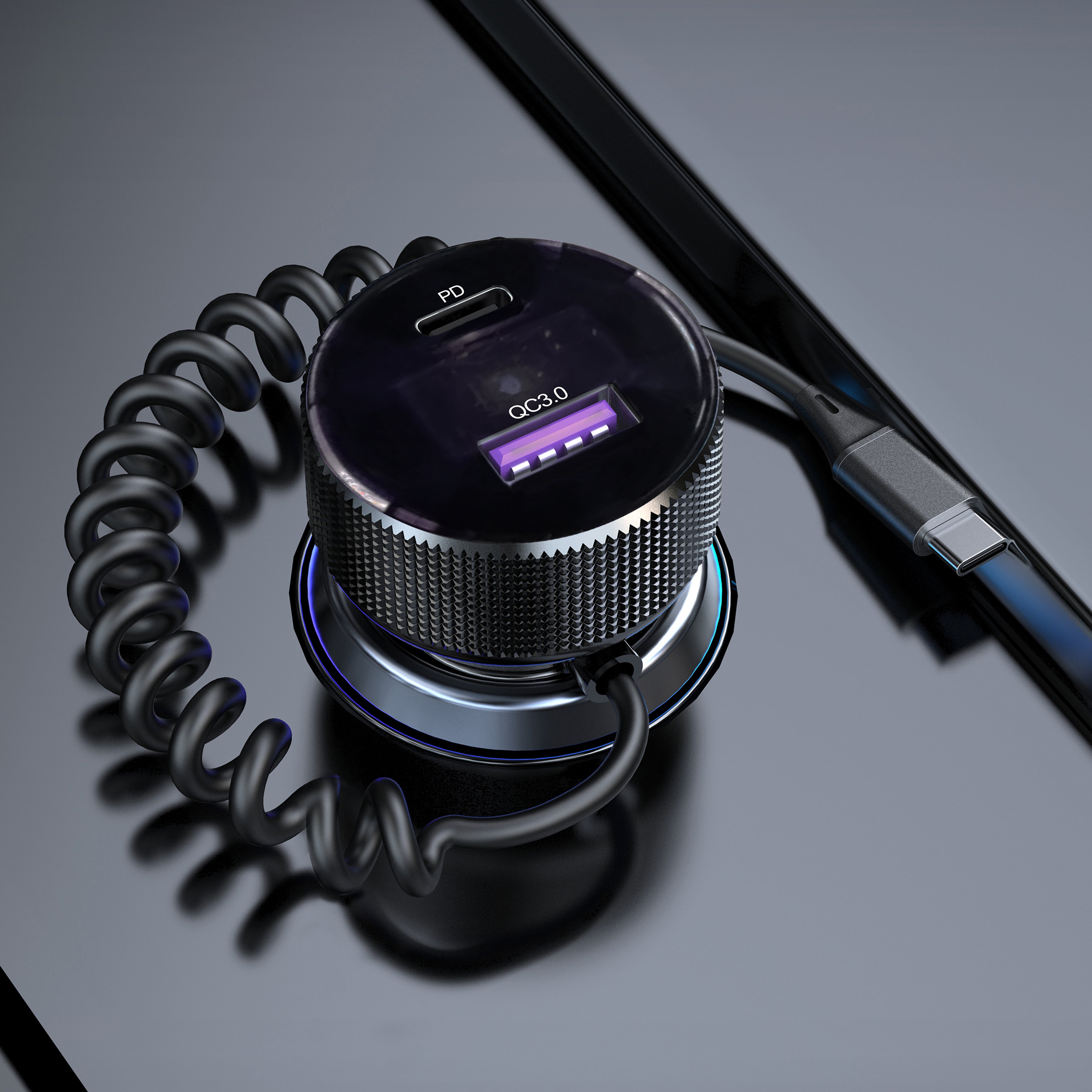 TTfone TTK18 Autoladegerät 12V Micro-USB Type-C