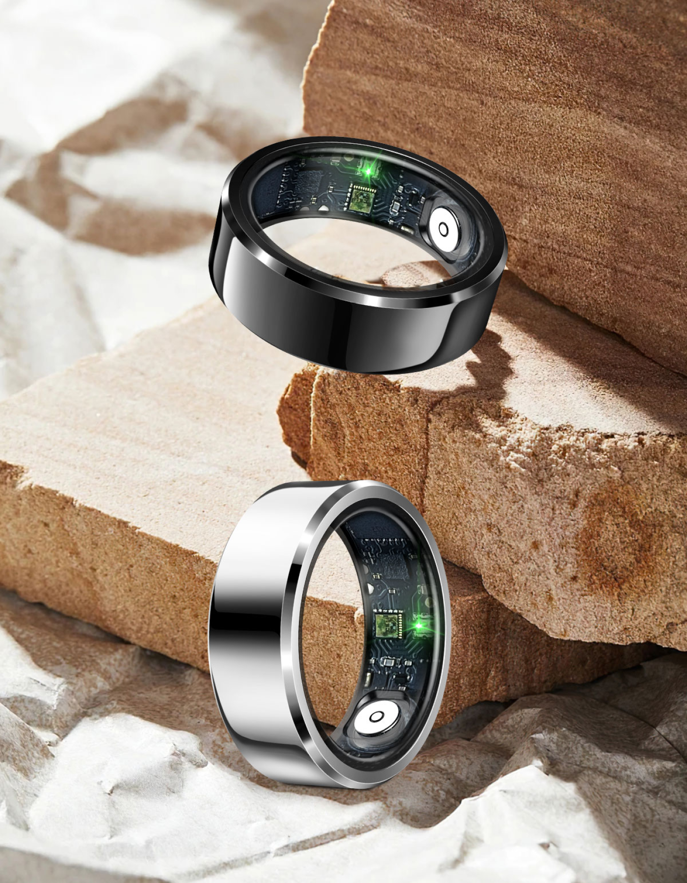 Bea-fon SR6 Smart Ring schwarz Größe 10 mit Ladebox