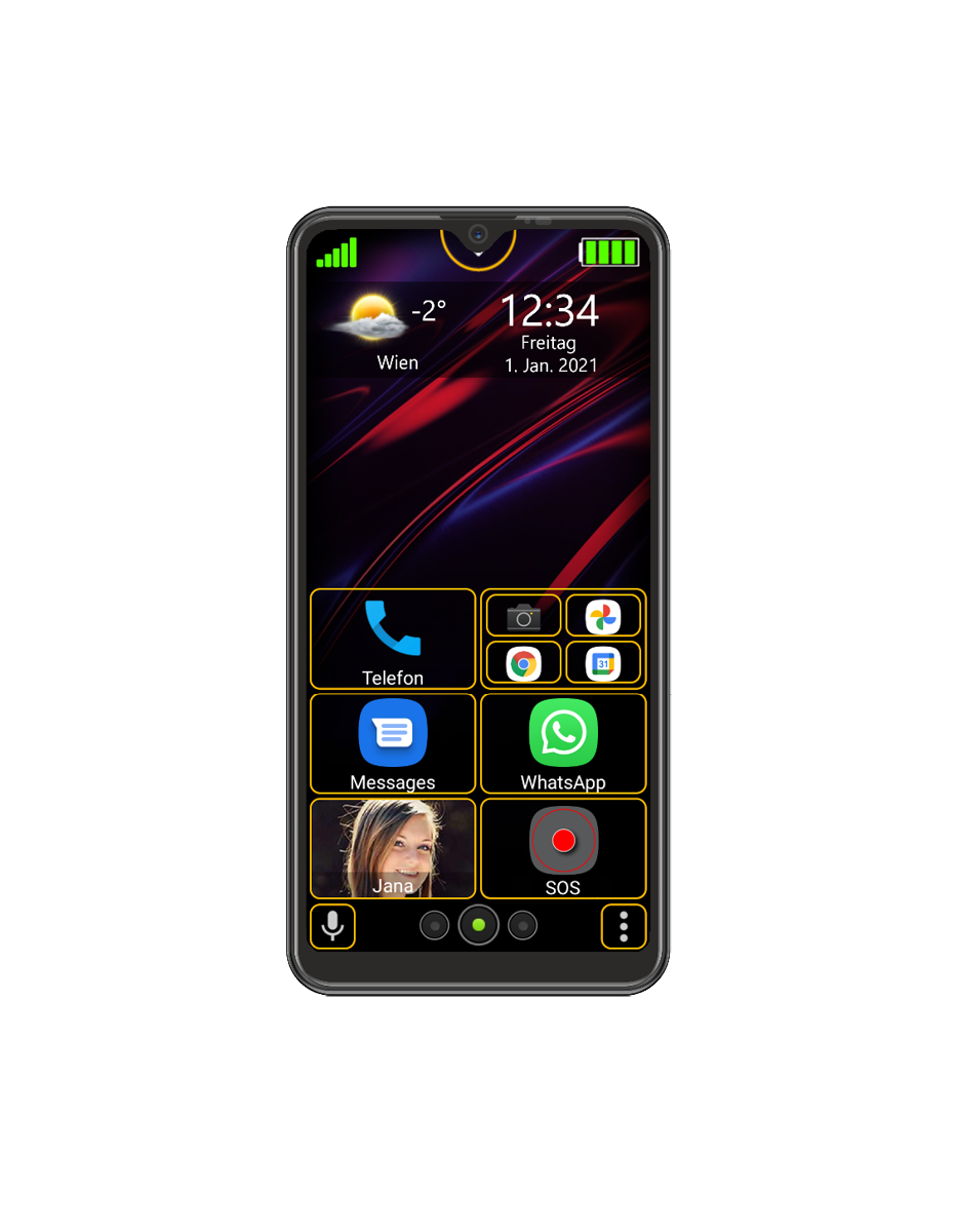 Bea-fon Smartphone M6s premium Senioren Smartphone 6,26 Zoll SOS