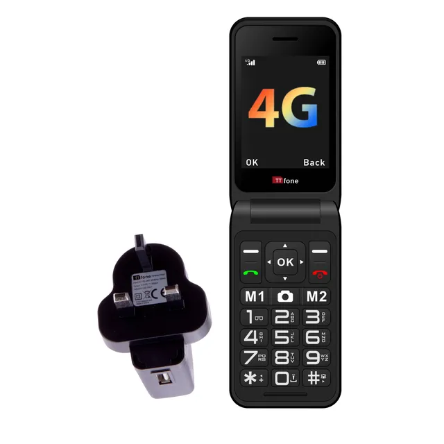 TTfone TT760 Klapphandy 4G rot mit Netzladegerät