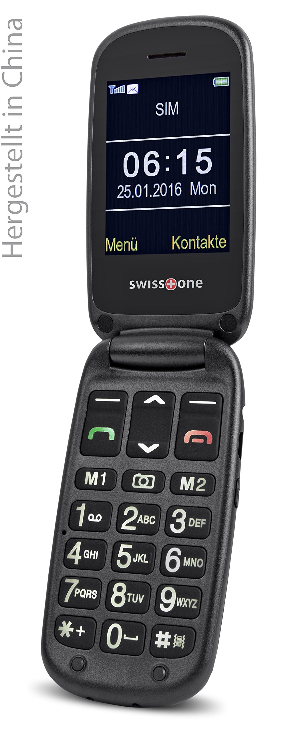 Swisstone BBM 615 Klapphandy schwarz mit Ladestation