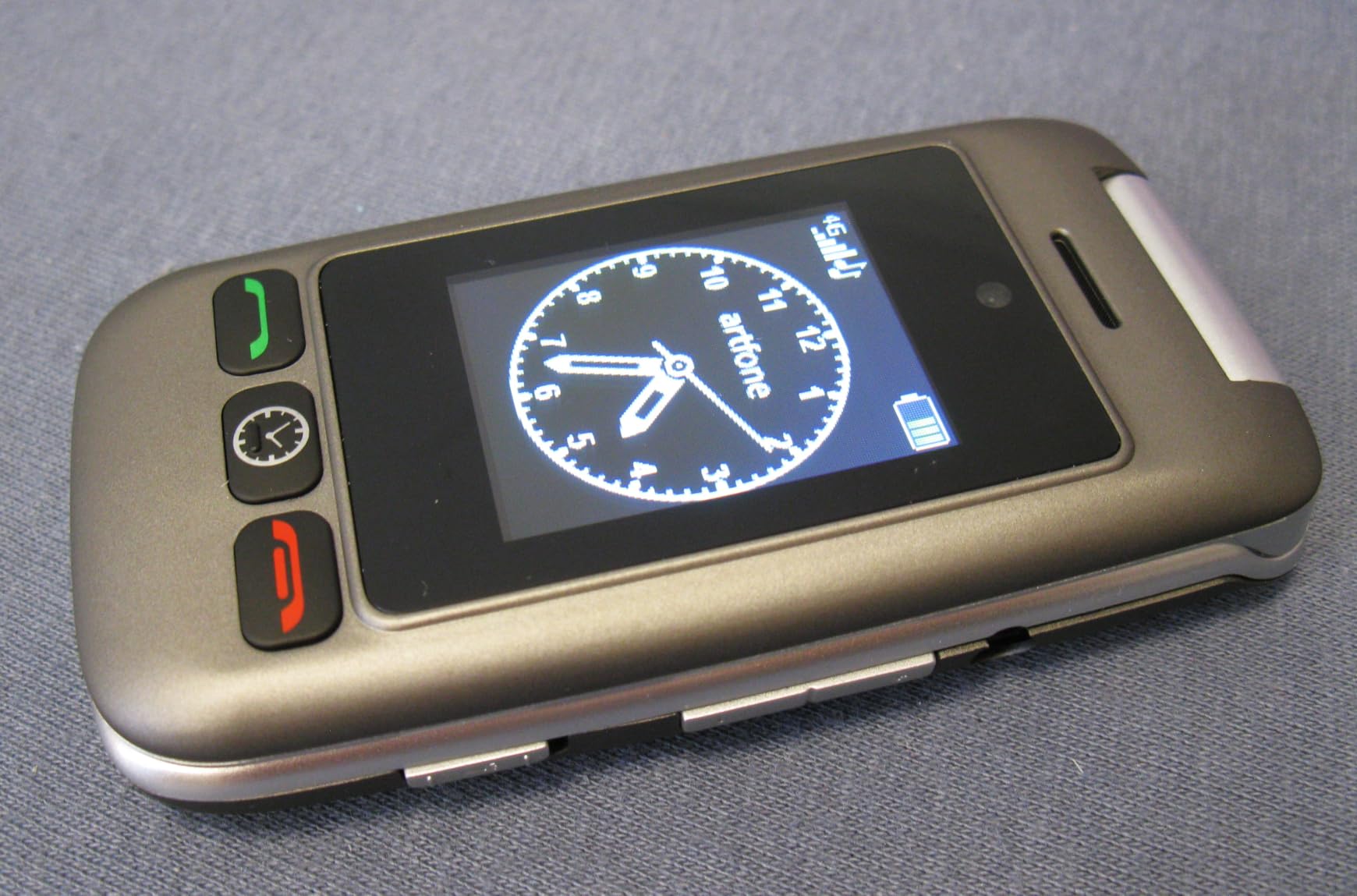 Artfone G6 Klapphandy große Tasten 4G Notruftaste Ladestation Grau