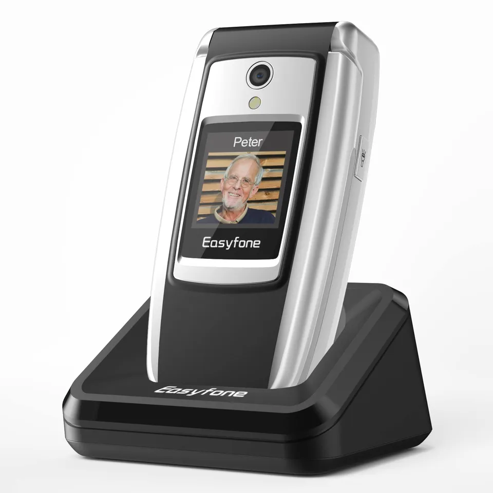 Easyfone T300 Klapphandy 4G schwarz mit Ladestation