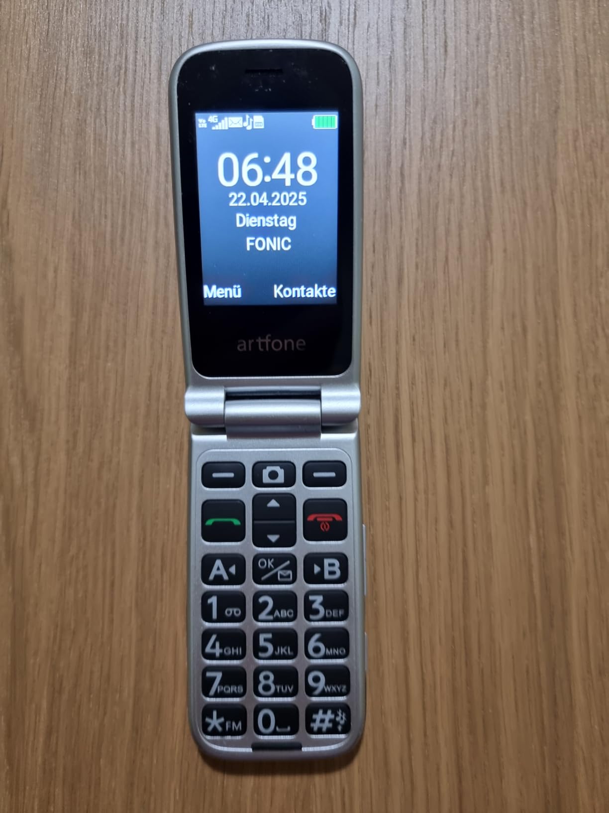 Artfone Senior G6 Klapphandy 4G grau Ladestation Notruftaste