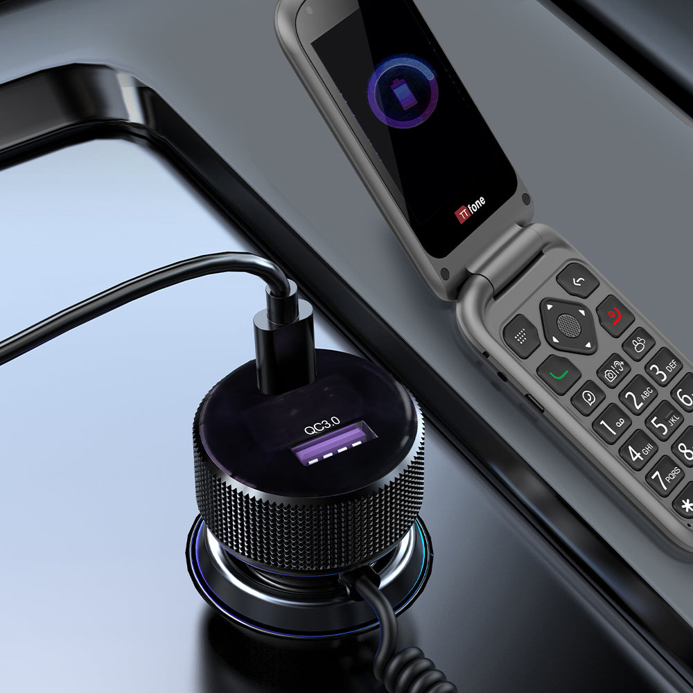 TTfone TTK18 Autoladegerät 12V Micro-USB Type-C