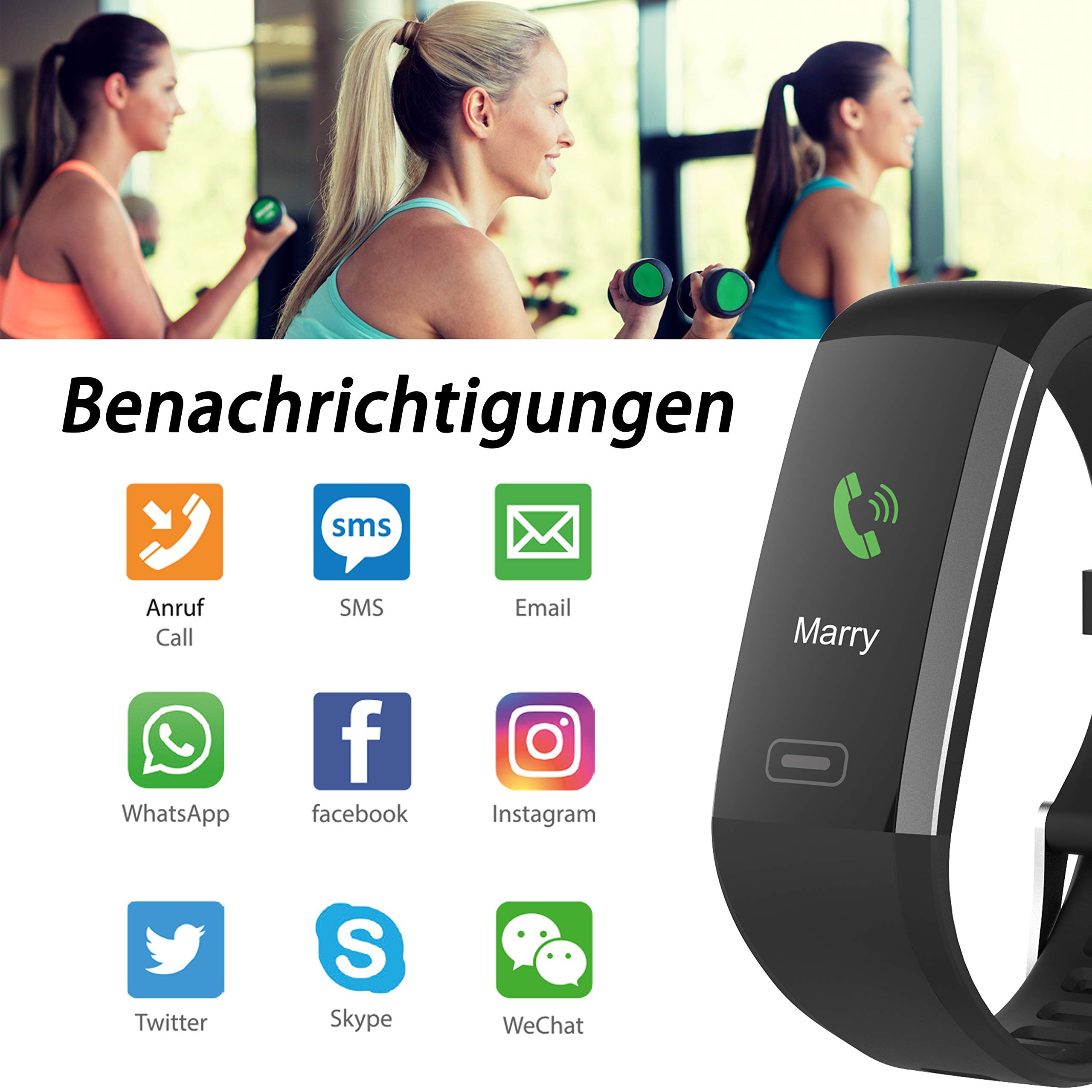 Swisstone SC Smartwatch Farbdisplay Touch IP67 mit Wechselarmband