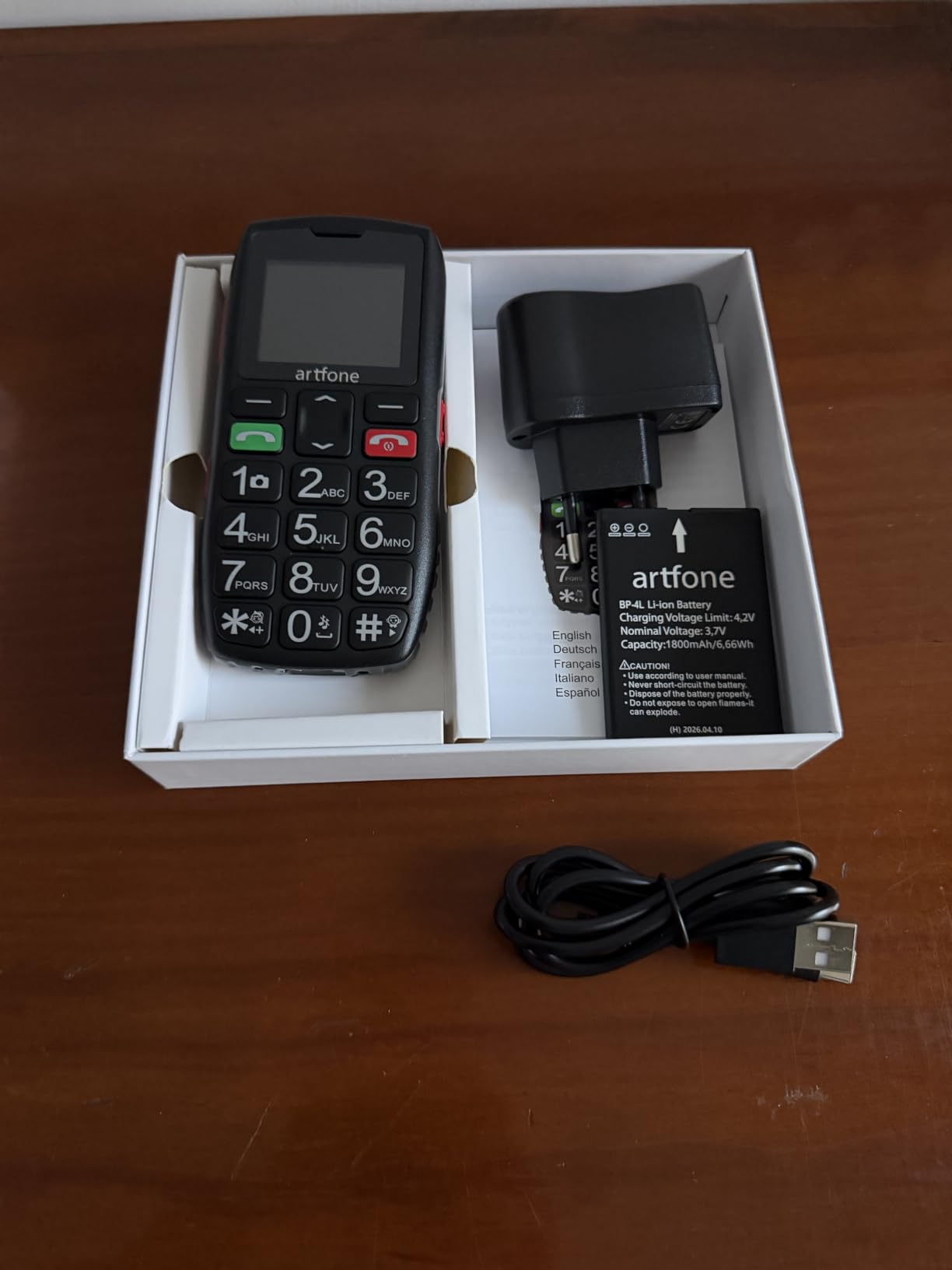Artfone C1 Tastenhandy große Tasten SOS-Taste Dual SIM 1800mAh