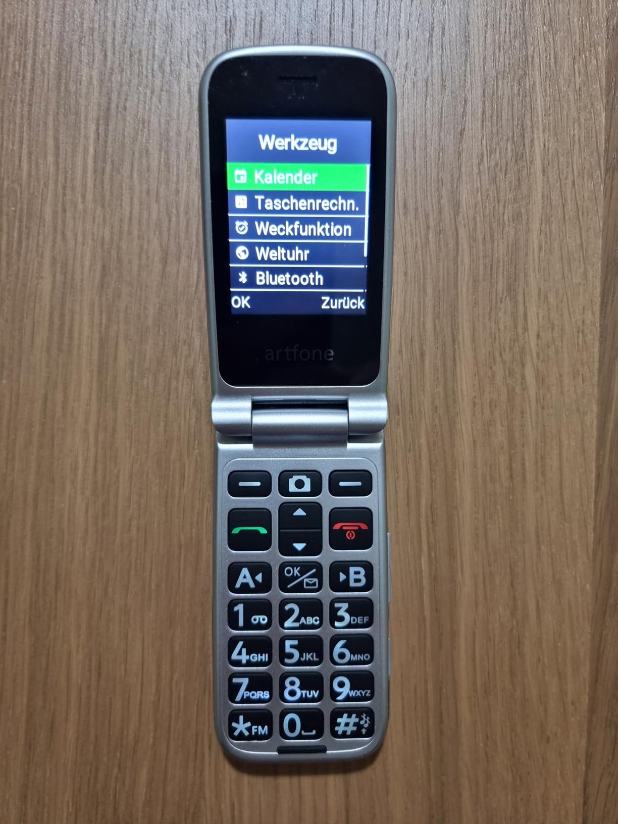Artfone Senior G6 Klapphandy 4G grau Ladestation Notruftaste