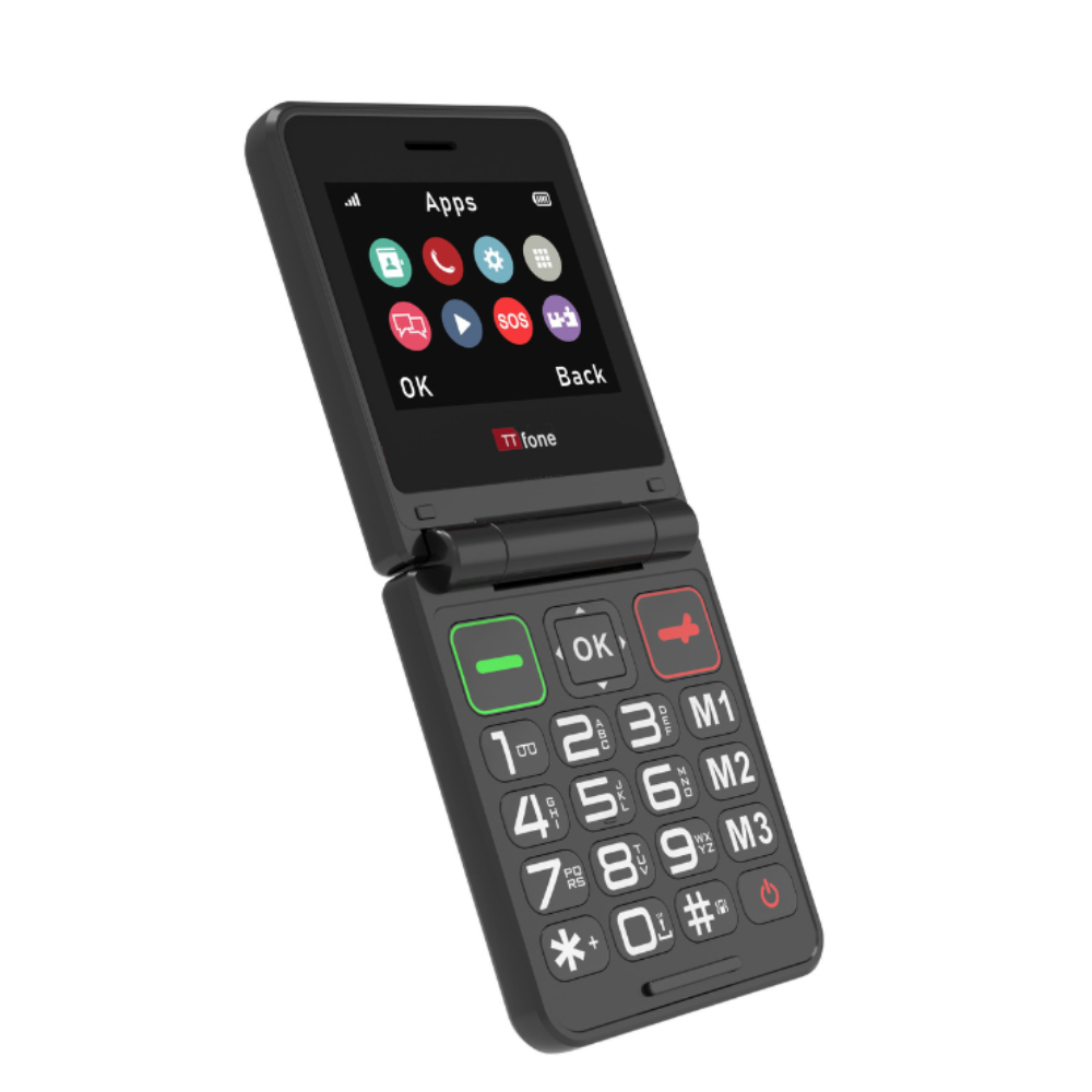 TTfone TT660 Klapphandy große Tasten Notruftaste mit Kabel