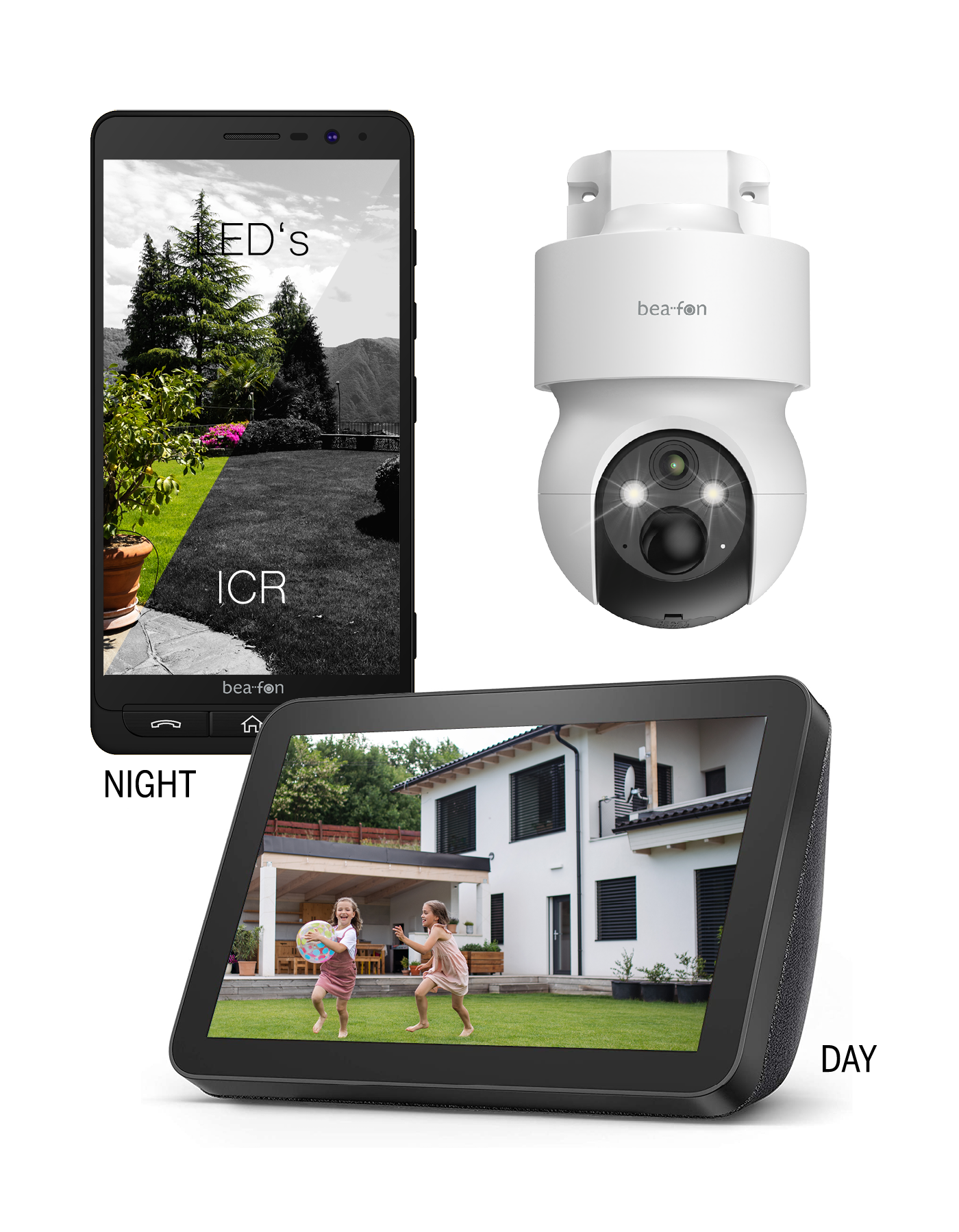 Bea-fon Smarthome SAFER 3S Pro Überwachungskamera Akku WLAN