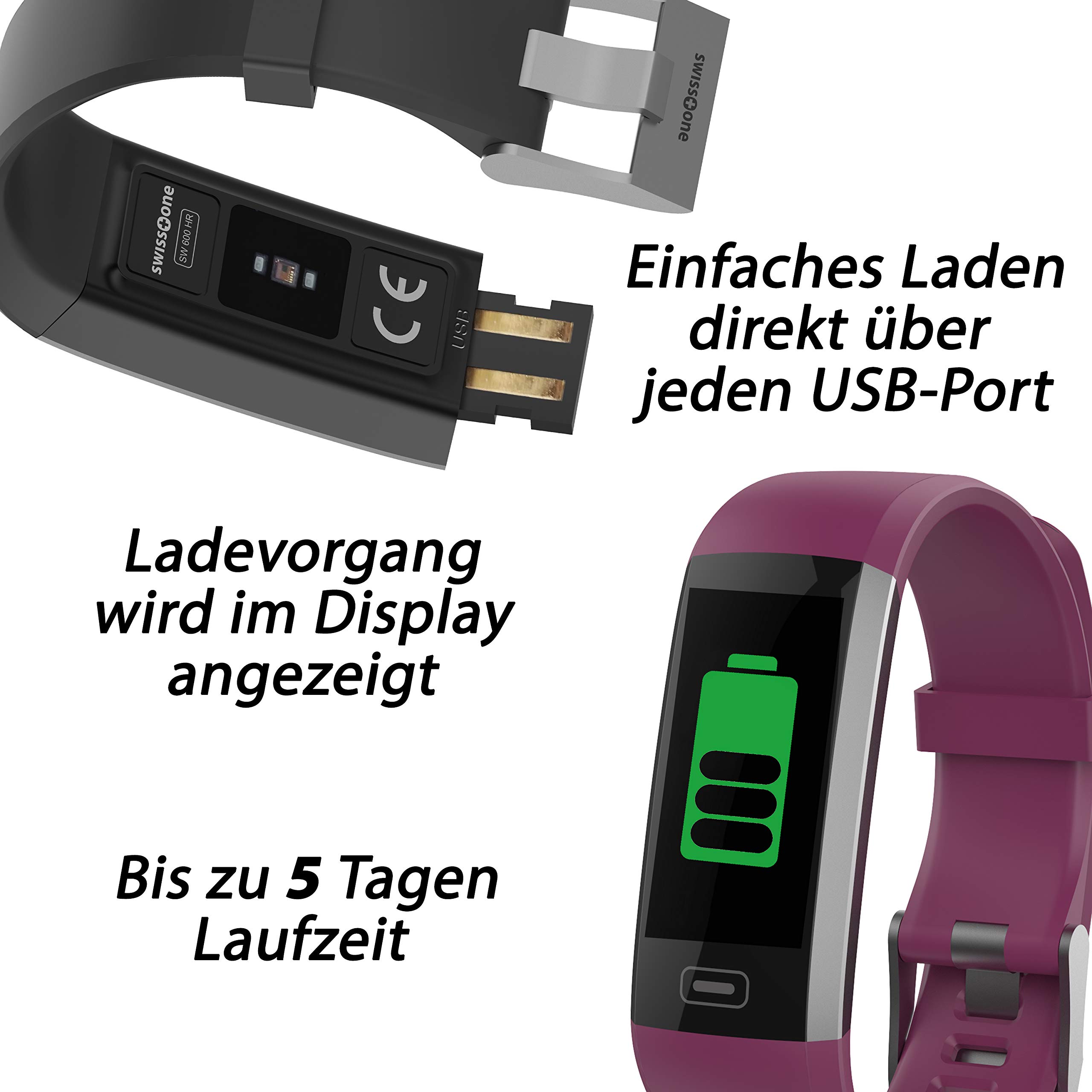 Swisstone SC Smartwatch Farbdisplay Touch IP67 mit Wechselarmband