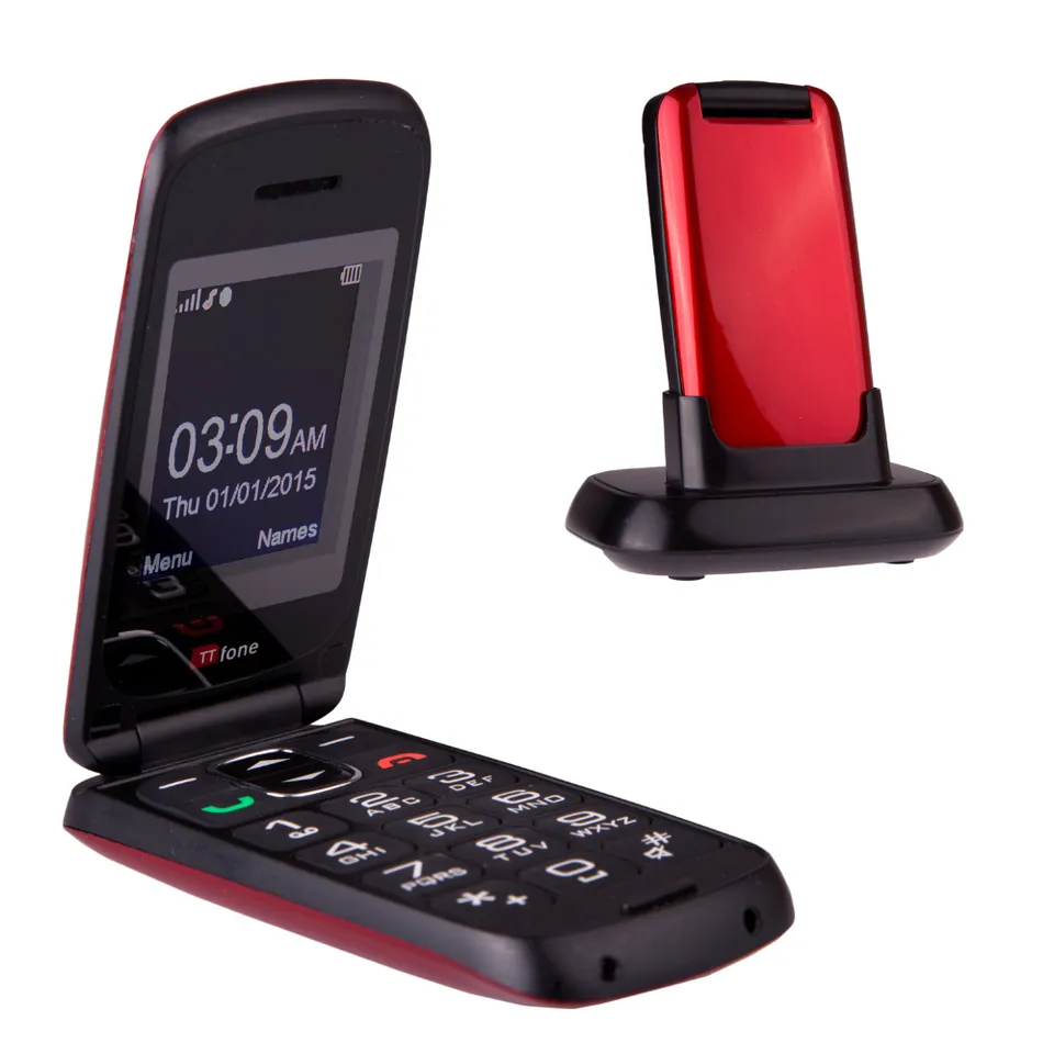 TTfone Star TT300 Klapphandy Rot mit Ladestation